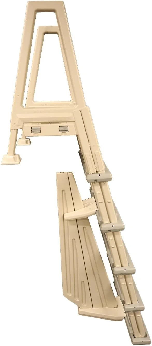 Confer Plastics 6000X Heavy Duty Above Ground in-Pool Swimming Ladder for Decks Adjustable from 42IN to 56IN HIGH