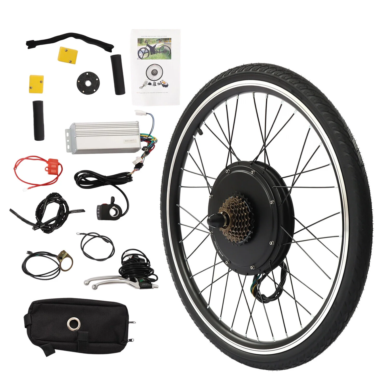 26 inch 1000W Electric Bike E-bike Conversion Kit Rear Wheel Electric Bicycle Hub Motor 48V