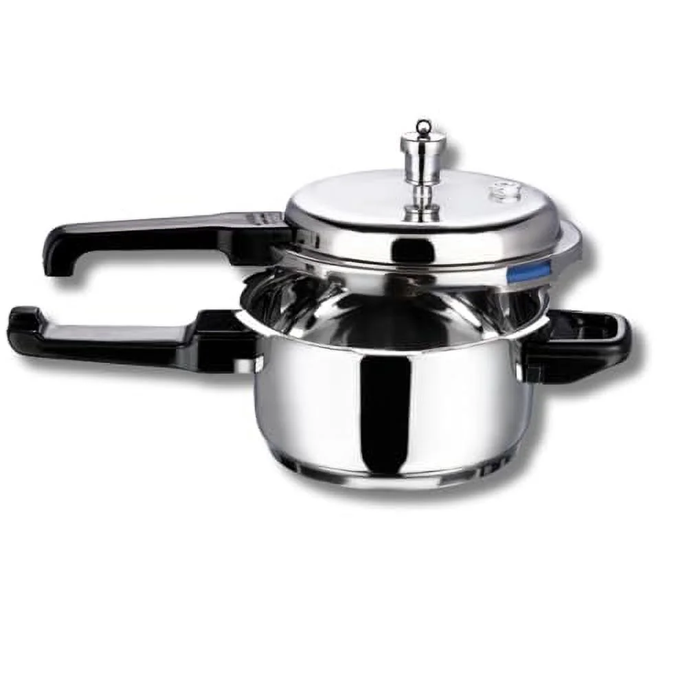 Vinod V-5L Stainless Steel Sandwich Bottom Pressure Cooker, 5-Liter,Silver,Medium