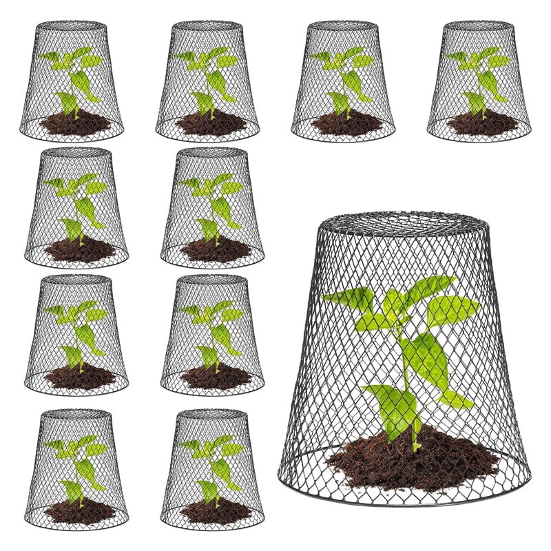 10 Pack Metal Garden Chicken Wire Plant Cloche, 9
