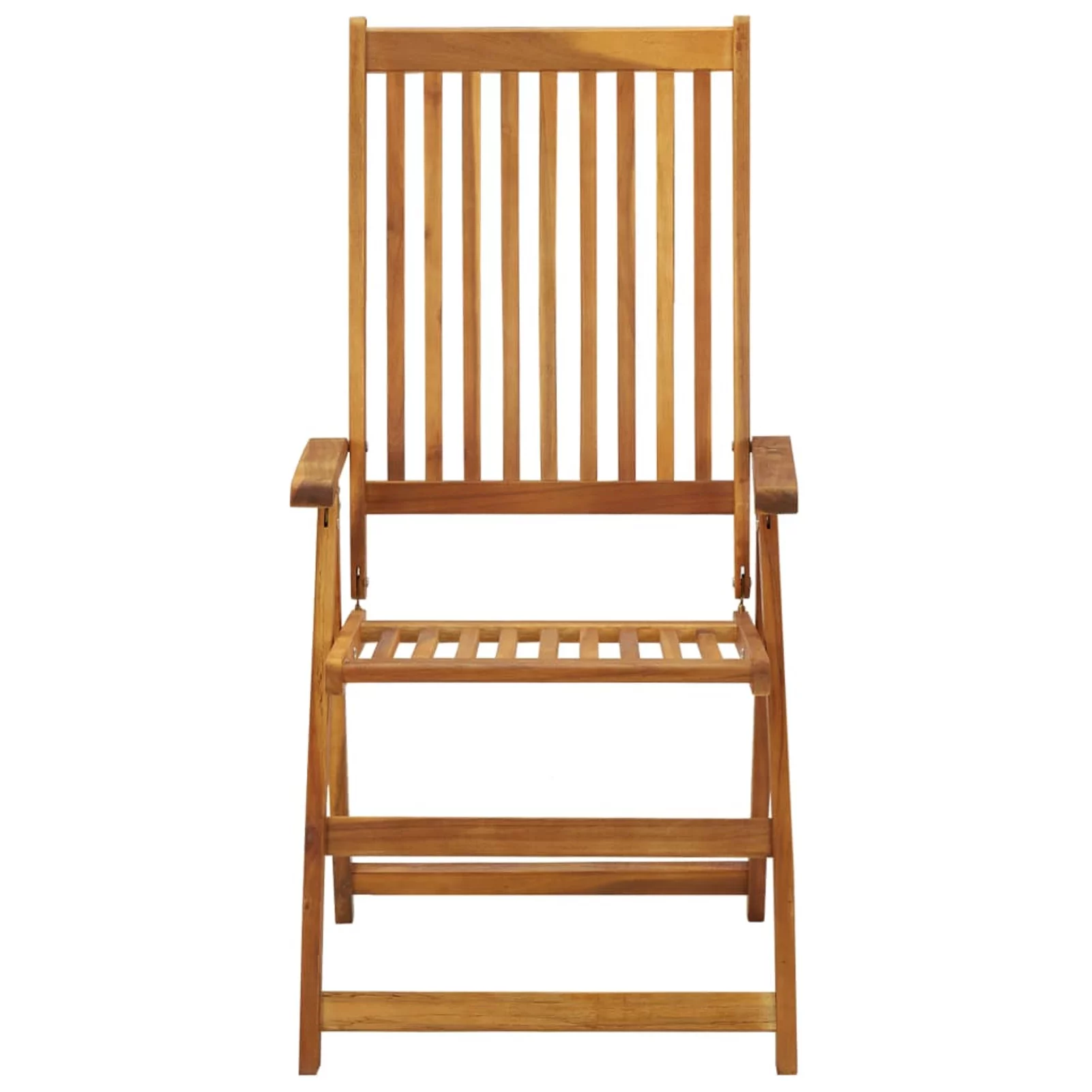 walmeck Folding Patio Chairs 8 pcs Solid Acacia Wood
