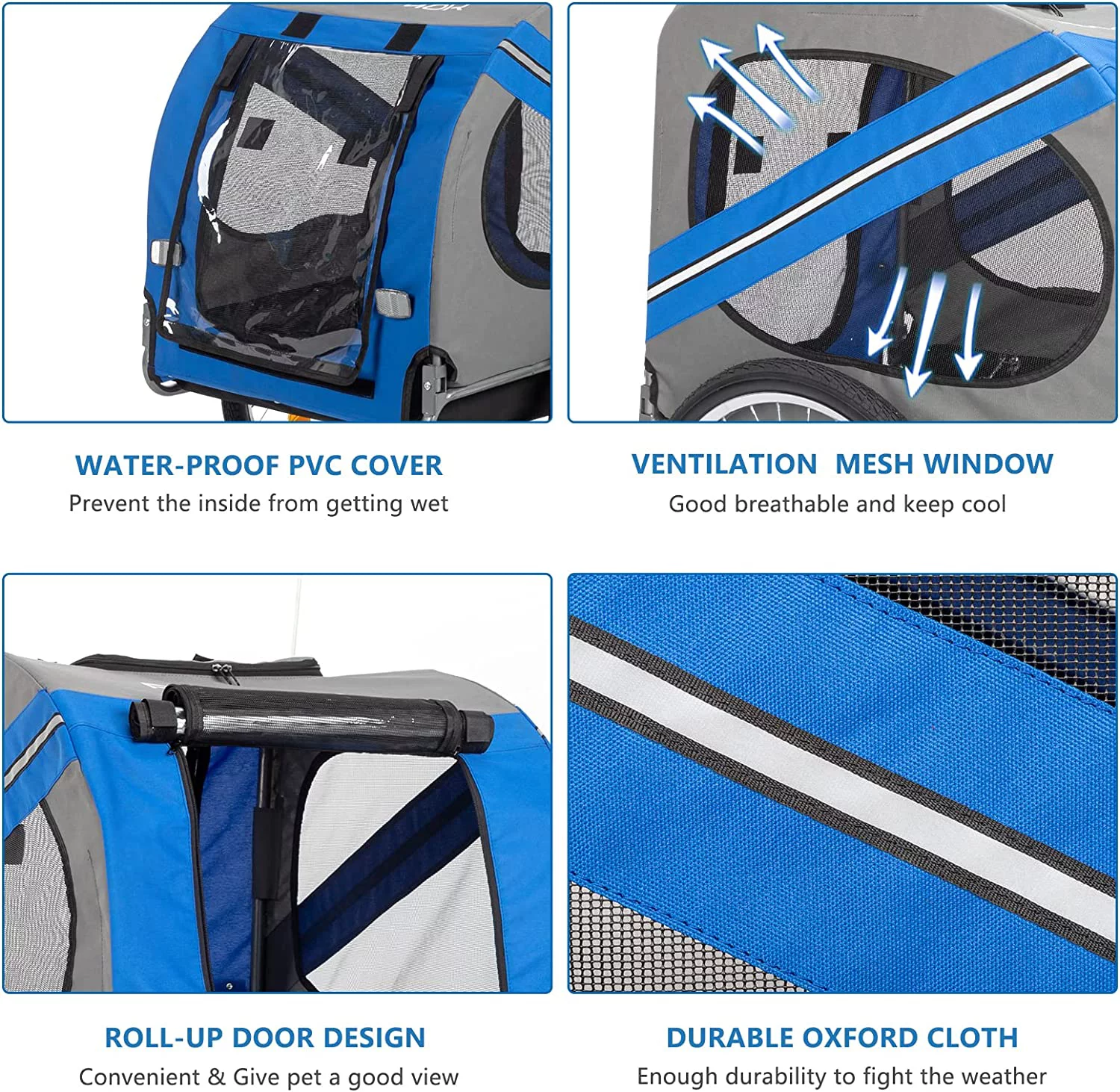 PEXMOR Dog Bike Trailer,Dog Trailer Pet Cart for Bicycle w/Universal Hitch & Quick Release 20