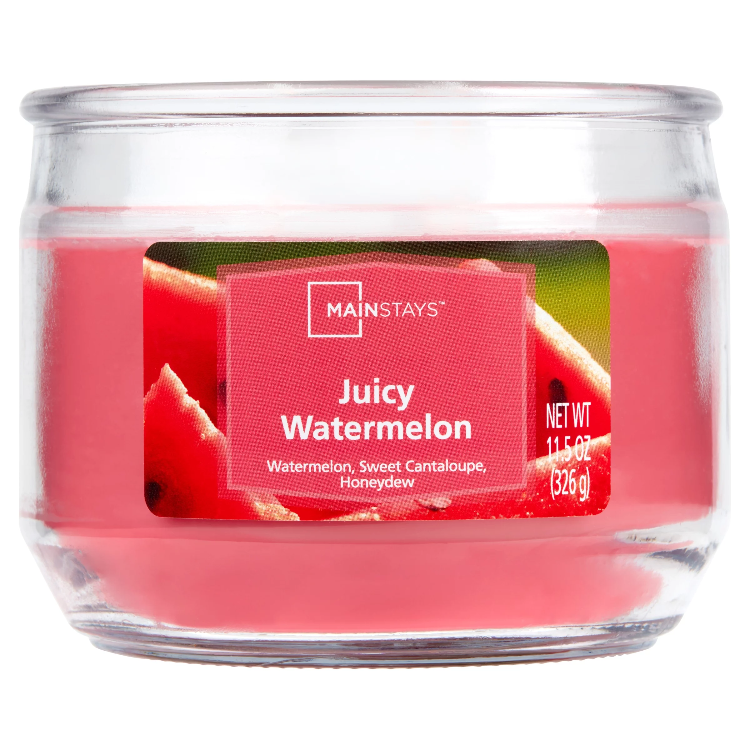 (2 pack) Mainstays Juicy Watermelon Scented 3-Wick Candle, 11.5oz