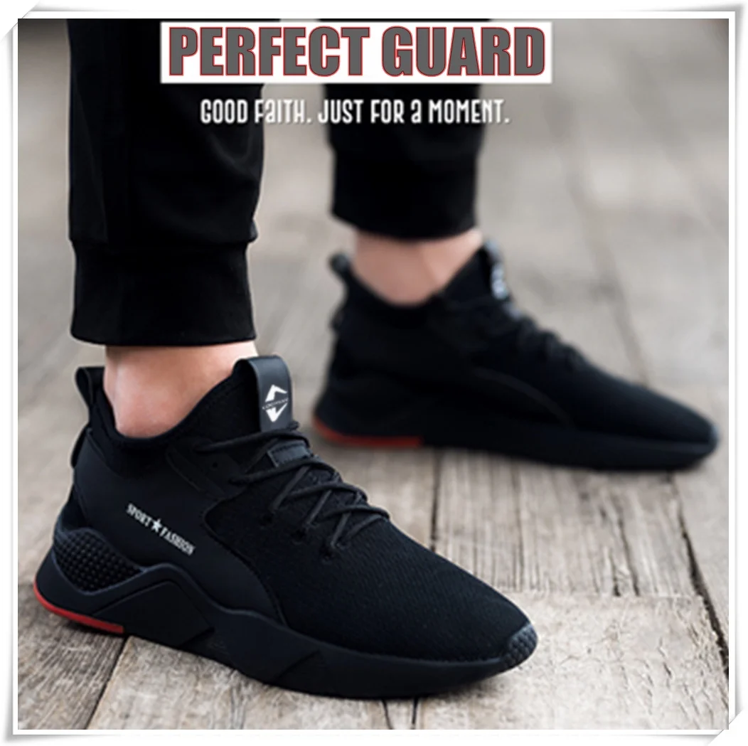 CORANSBER Steel Toe Safety Shoes for Men Women Work Sneakers Breathable Lightweight Industrial & Construction Shoe