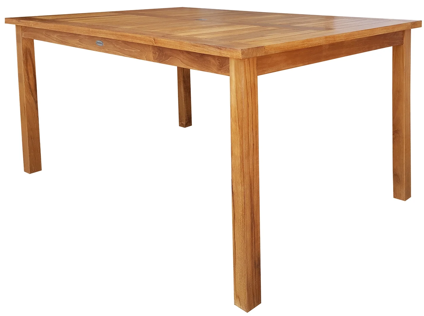 Teak Wood Bermuda Rectangular Patio Bistro Dining Table, 55 x 35 inch