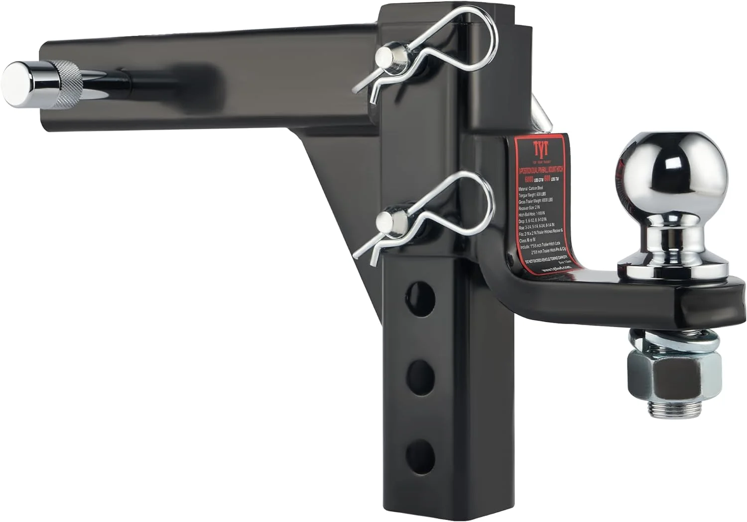 Adjustable Trailer Hitch Ball Mount, 2