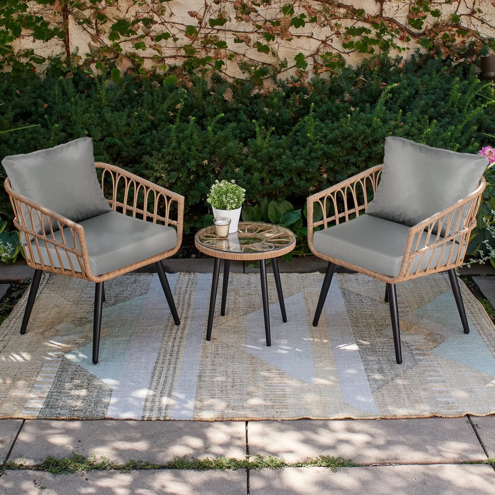 AOODOR Outdoor Chair Cushions Set of 2, 24