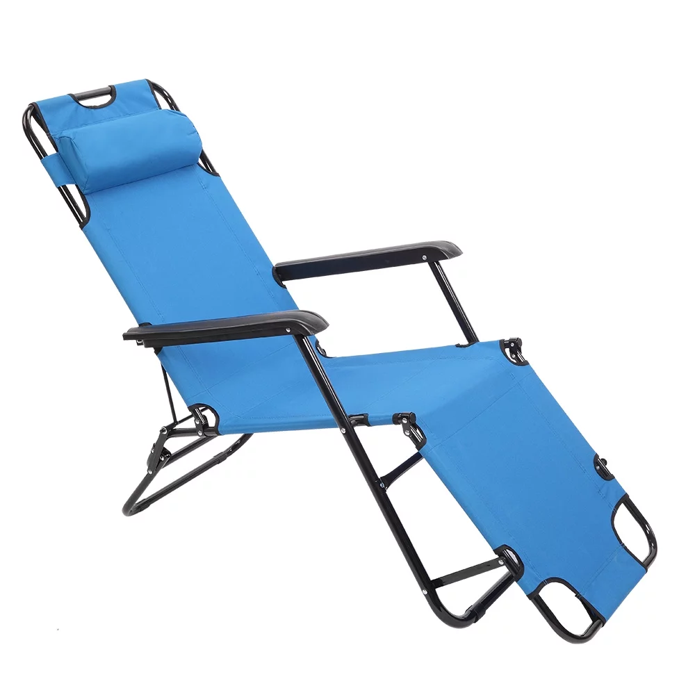 RHC-202 Portable Extendable Folding Reclining Chair Blue, Adjustable Backrest, Lightweight Design, Ideal for Camping and Outdoor Activities