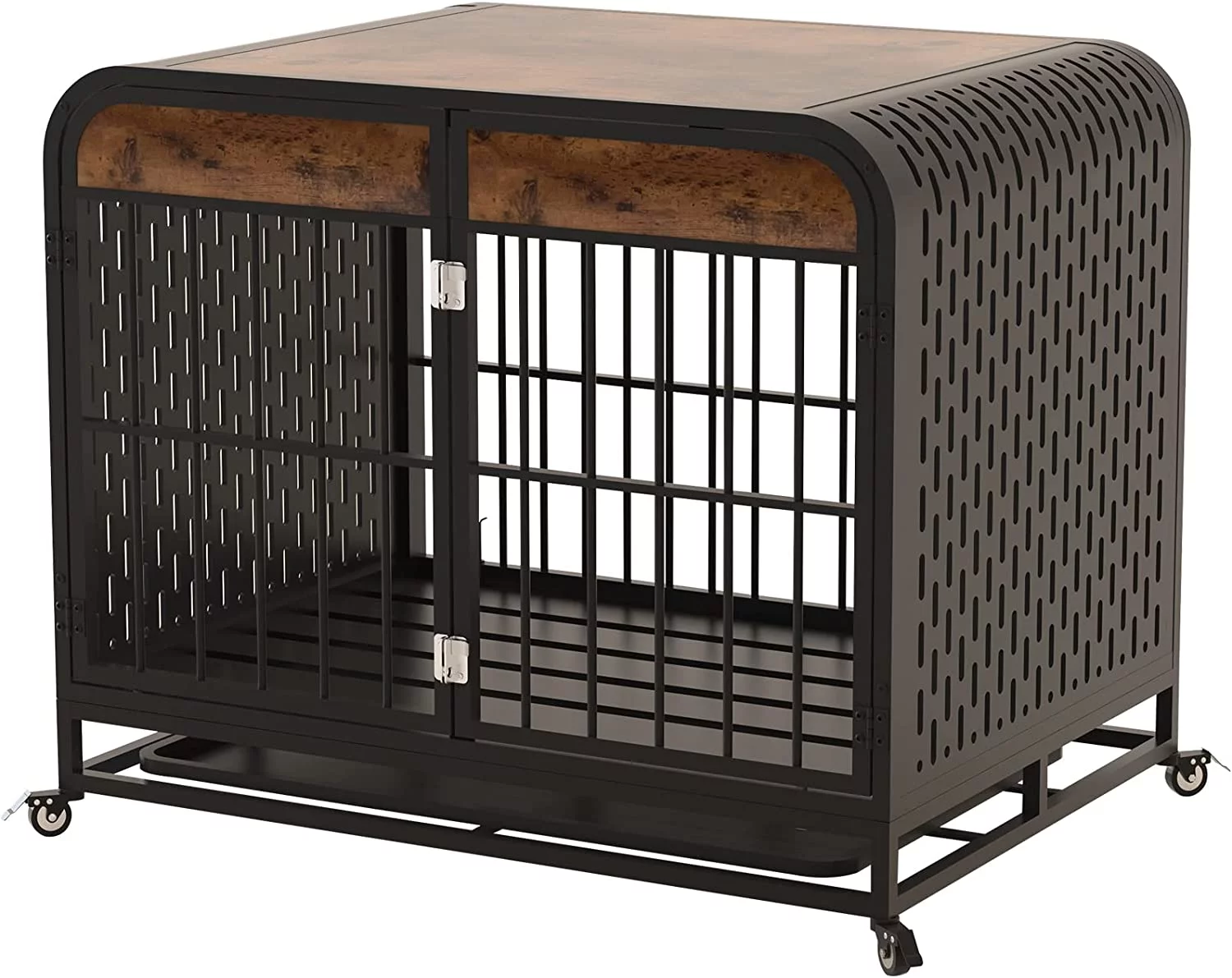 Heavy Duty Dog Crate Large Dog Cage with Wide Tabletop, 33