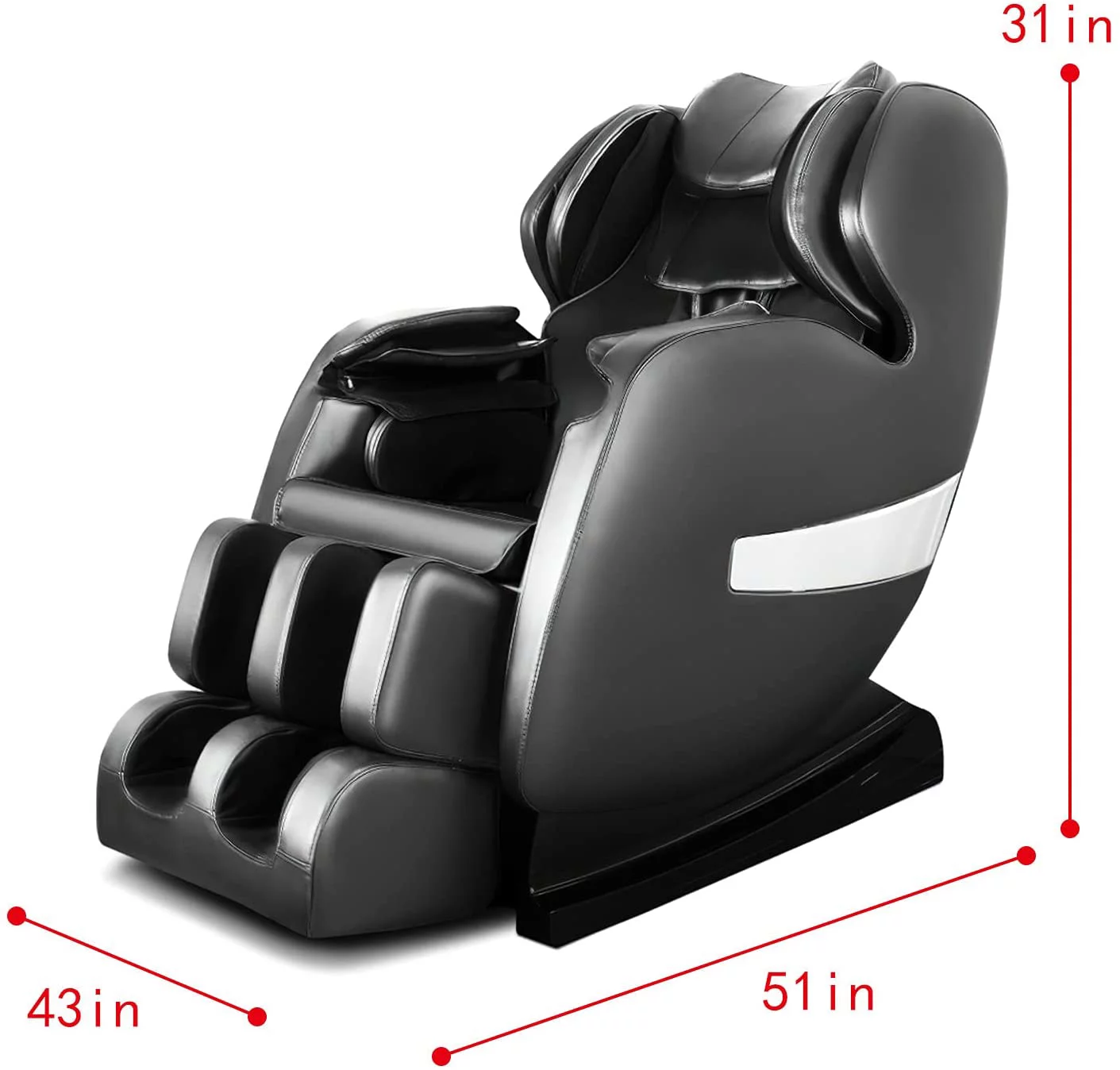 Massage Chair,Zero Gravity,Full Body Shiatsu with S-Track,3D Recliner with Heat,Vibrating & Foot Roller Black