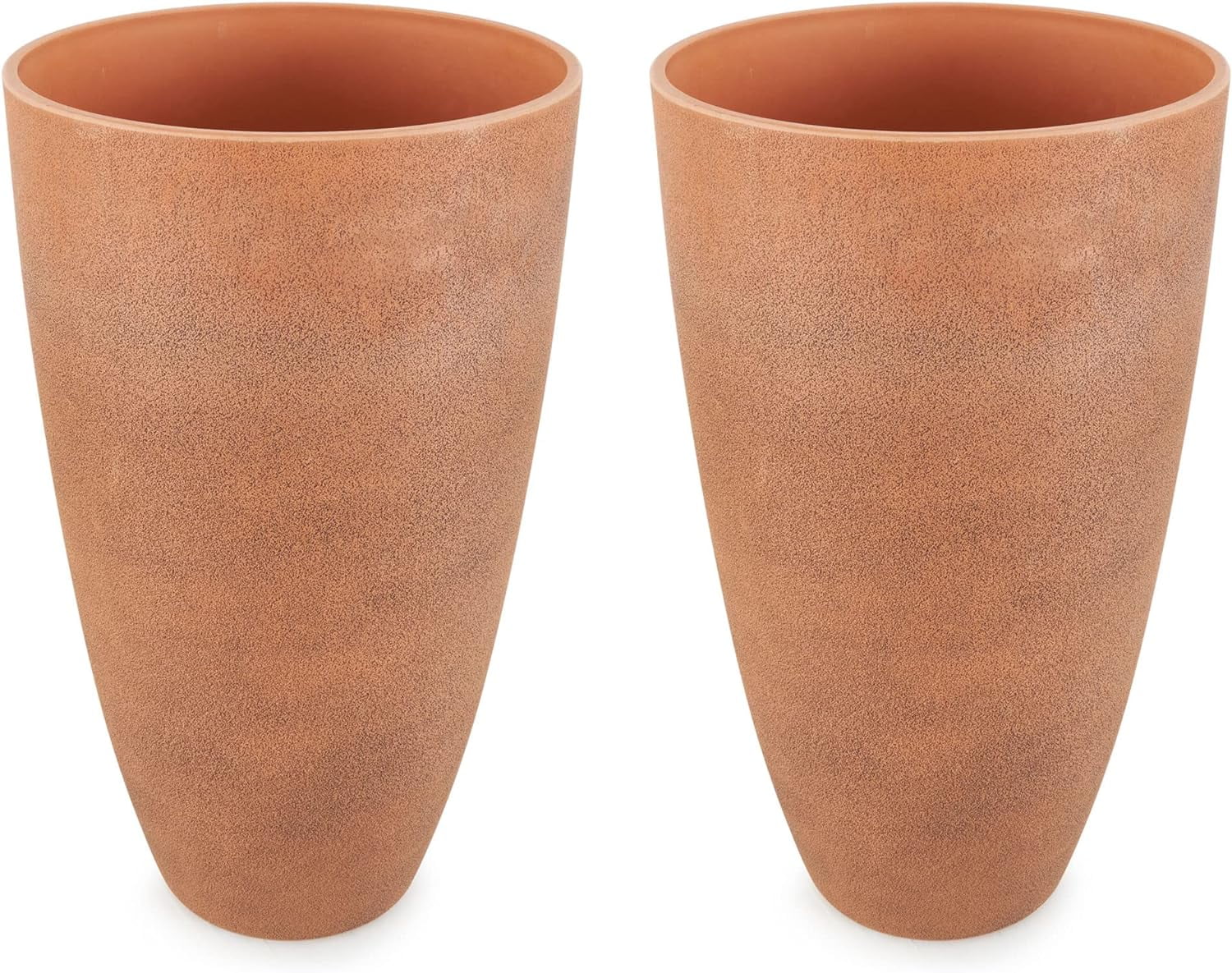 Algreen 43729 Acerra Weatherproof Recycled Composite Vase Planter 12 X 12 X 20 Inches (2 Pack)