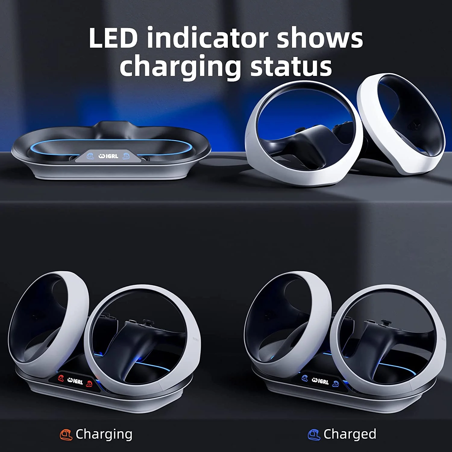 PlayStation 5 & PSVR2 Deluxe Combo, VR2 Headset, Sense Controllers, PS5 Disc Console, DualSense, 4K HDR Advanced Graphical Rendering, Eye Tracking, Adjustable Lens, IGRL Charging Dock- PS5 VR2 Bundle