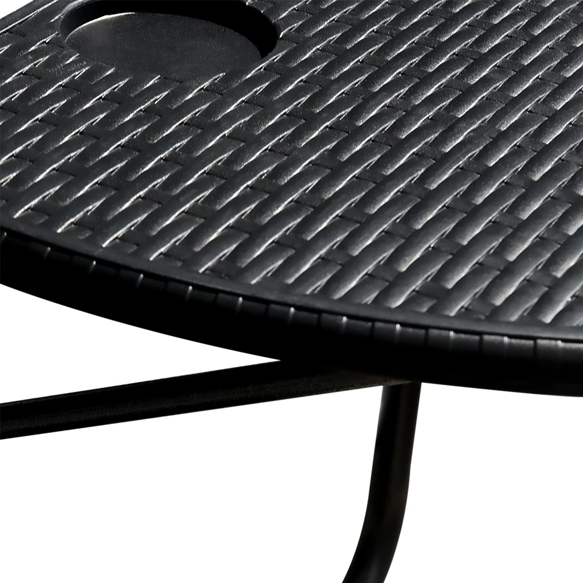 Prime Garden Folding Hanging Table Balcony Railing Table,Black