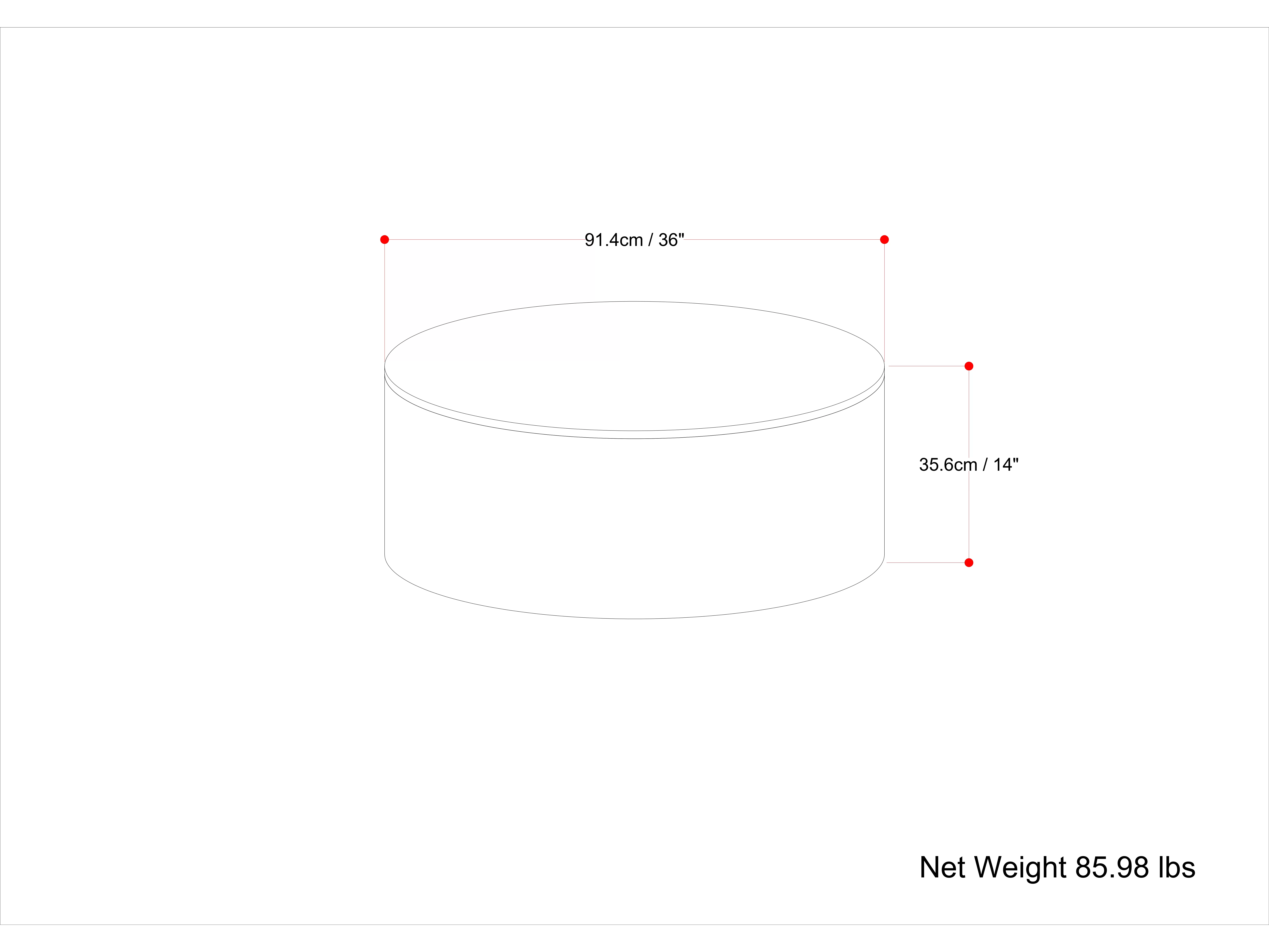 Simpli Home Millbury SOLID MANGO WOOD 36 inch Wide Round Modern Industrial Drum Coffee Table in Natural, Fully Assembled