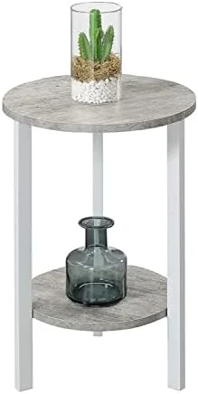 MQLIFEBOOM Graystone 31 inch 2 Tier Plant Stand  Faux Birch/