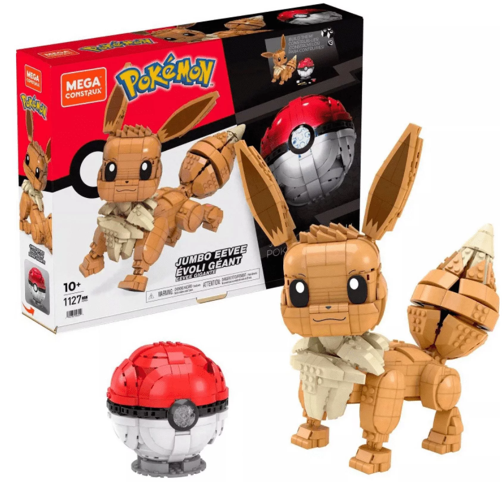 Mega Construx Pokemon Jumbo Eevee & Pokeball Construction Set