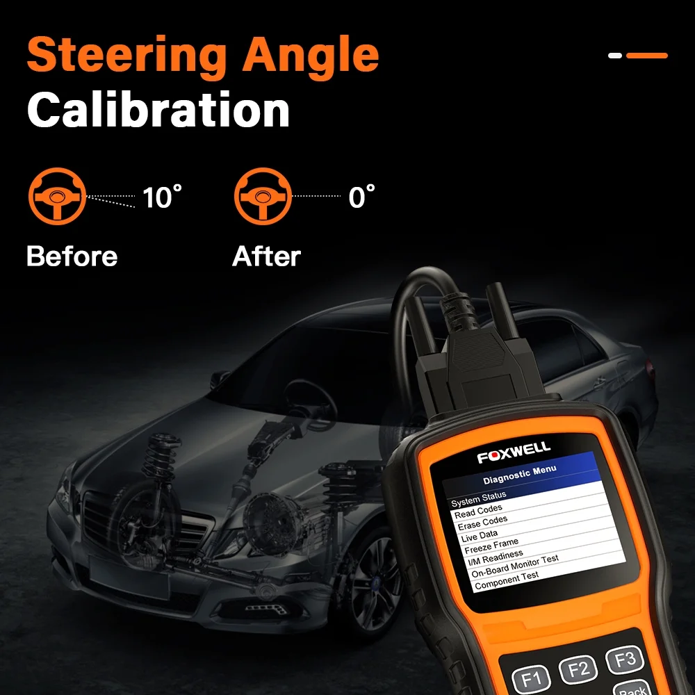 Foxwell Scanner Diagnostic for ABS SRS Engine, ABS Bleeding SRS SAS OBD2 Code Reader Diagnostic Tool