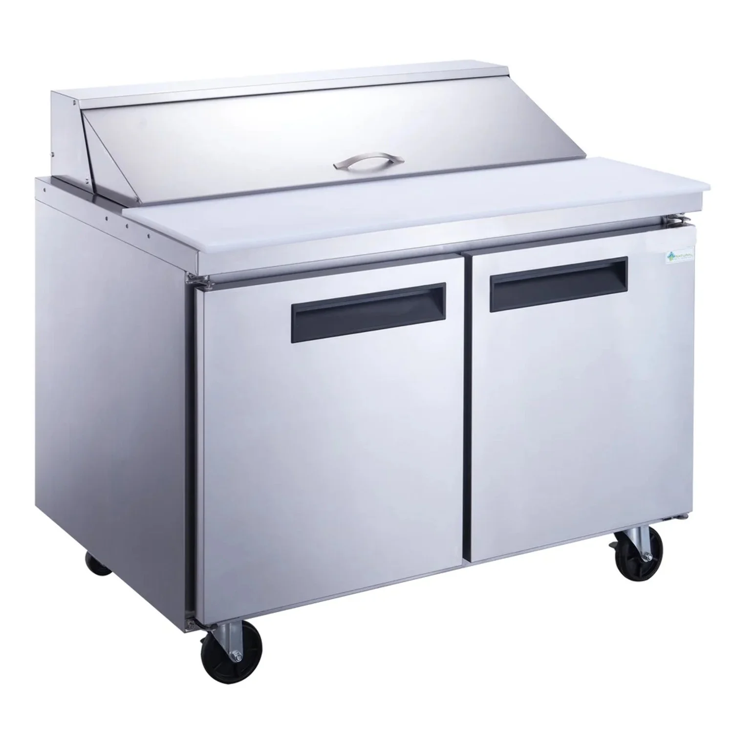 West Kitchen WSP48 48 Refrigerated Sandwich Prep Table with 2 Doors and 12 1/6 Pans