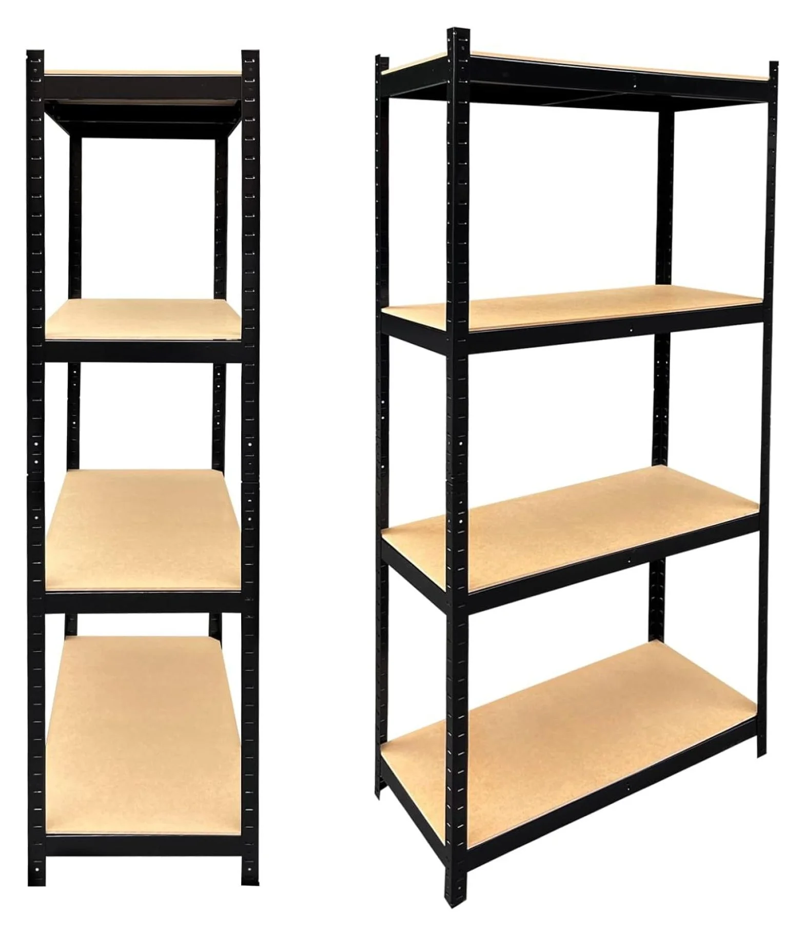 4-Tier Shelving Unit Storage Shelves Shelf Organizer 64”* 31” * 16” Heavy Duty Metal Rack Strong Sturdy Shelves Height and Shape Adjustable for Laundry Bathroom Kitchen Garage Pantry (Black)