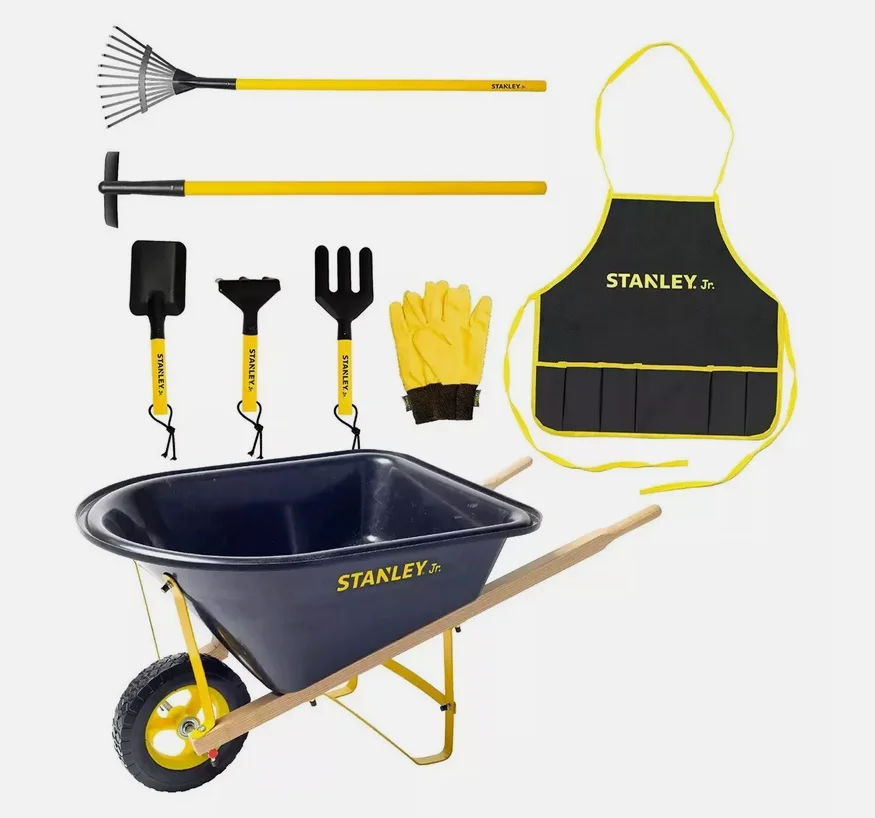 Stanley Jr Wheelbarrow & 7 Piece Garden Set