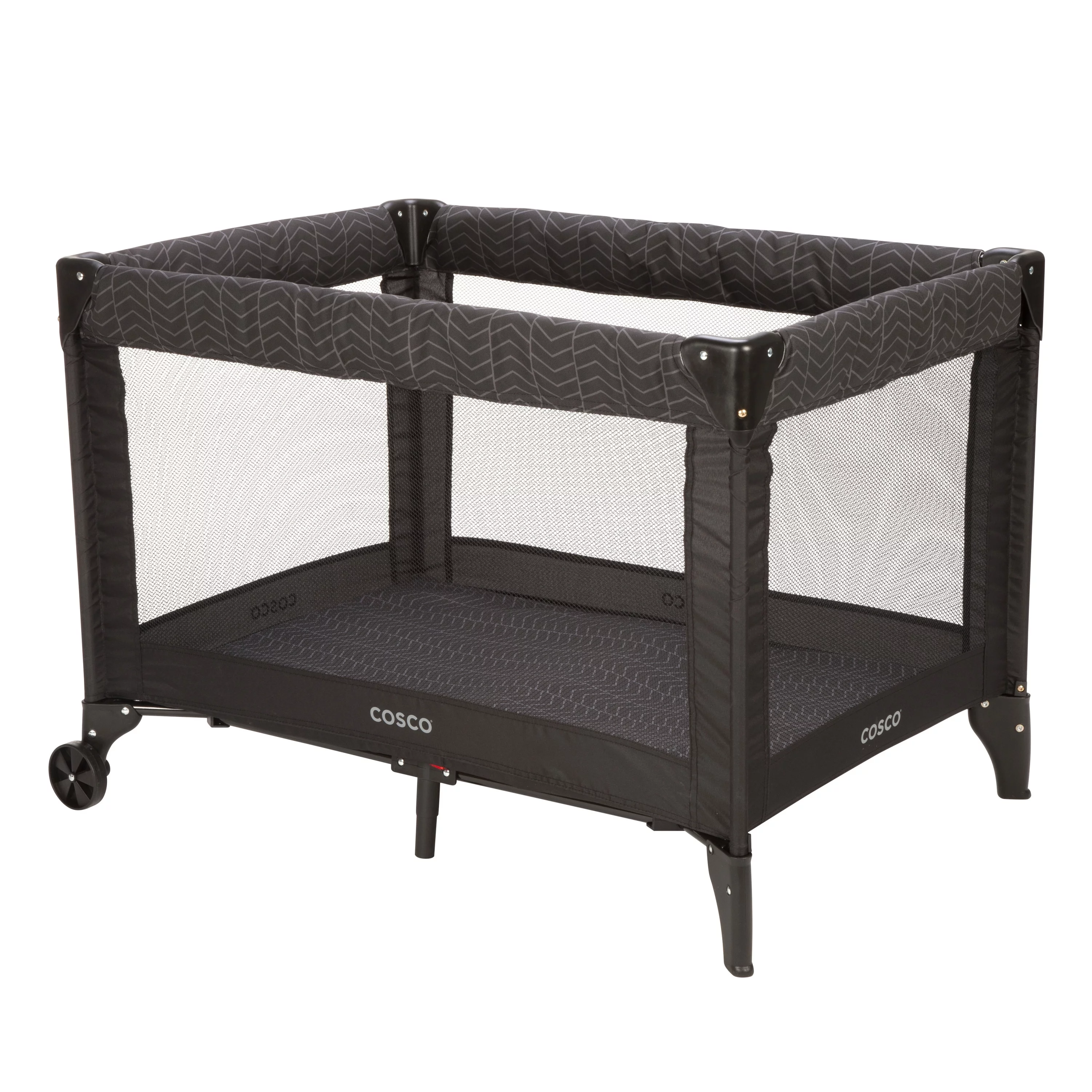 Cosco Deluxe Funsport Portable Compact Play Yard, Black Arrows, Infant