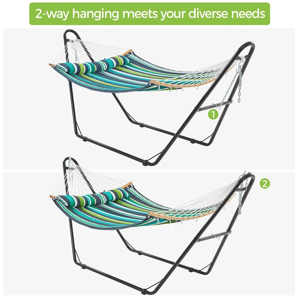 Topeakmart Steel Hammock Stand with Anti-slip Foot Pads, Black