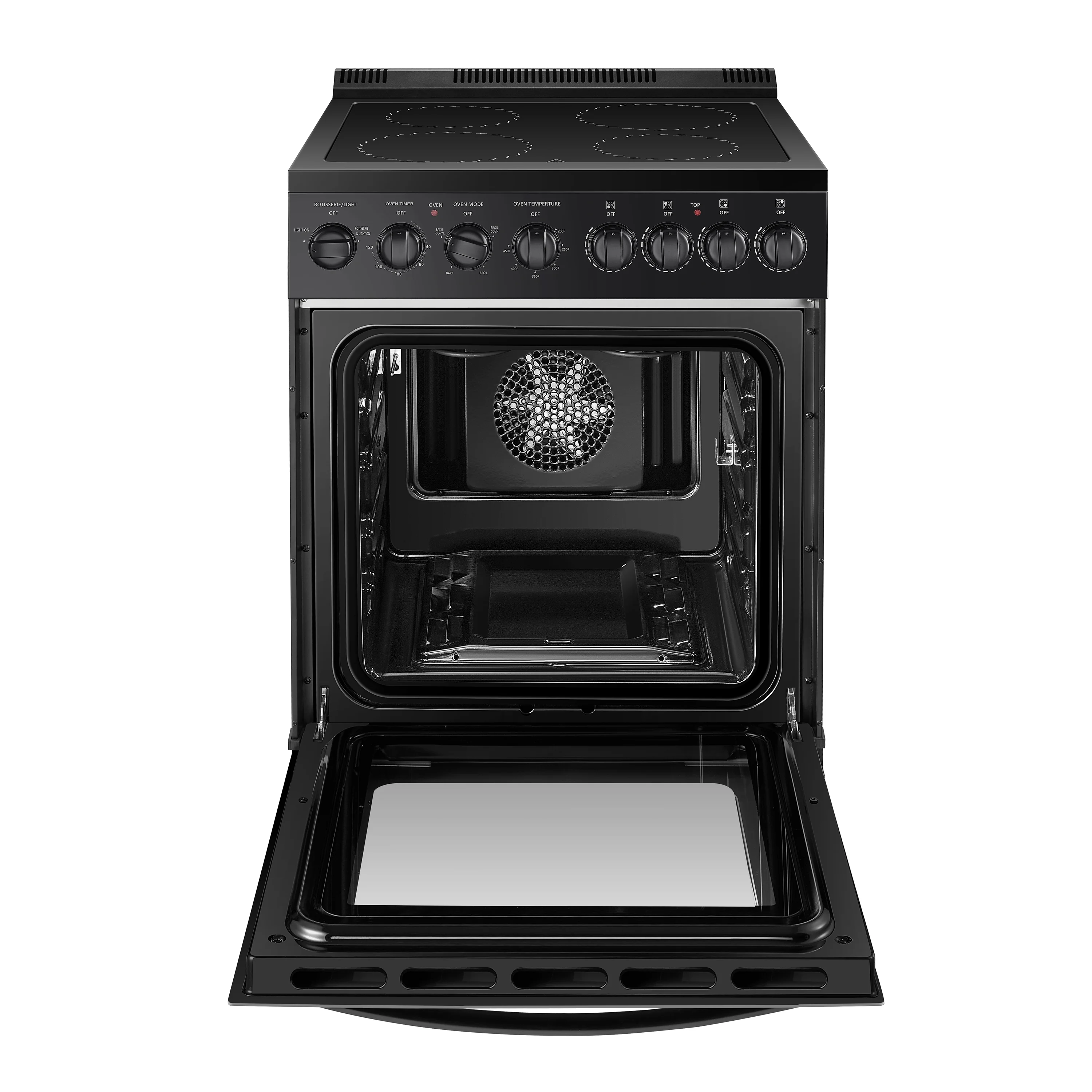 Lanbo 24 inch 2.9 Cu.ft Freestanding Electric Range with Rotisserie and  Convection Oven