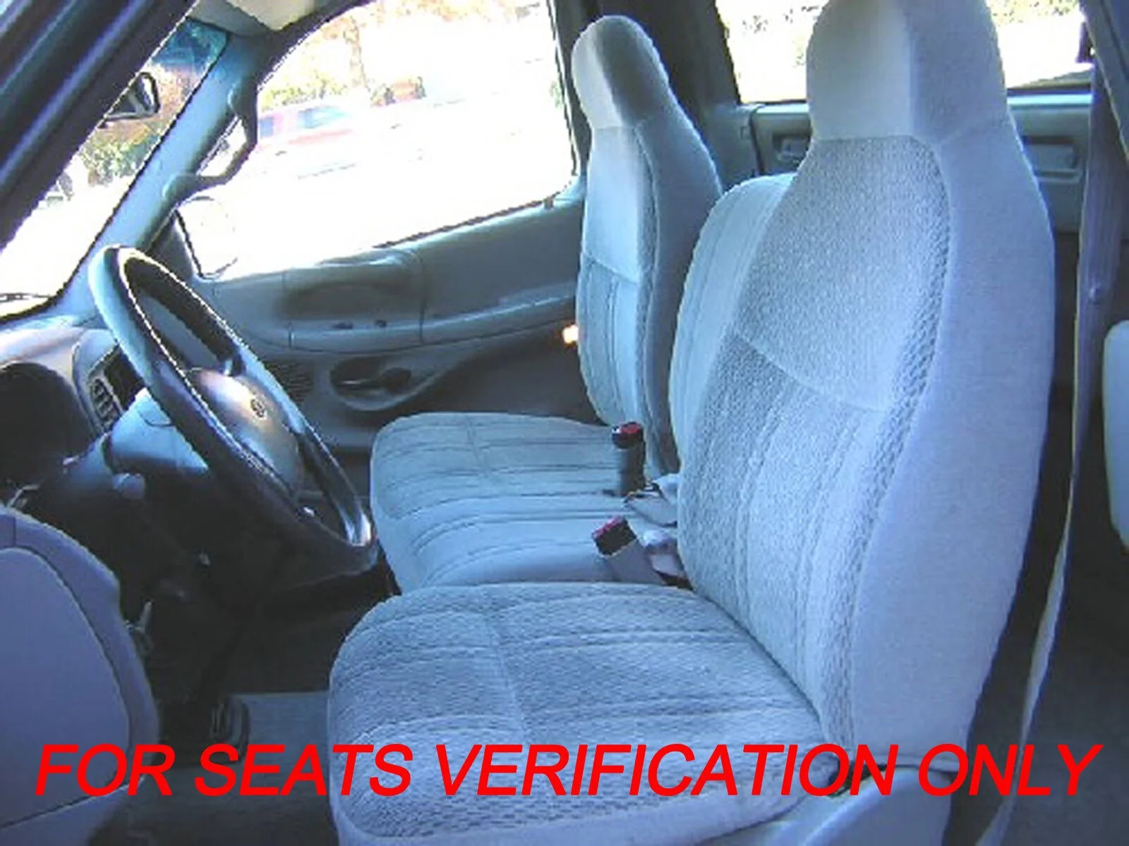 C5N-DC60-Designcovers Fits 1997-2003 Ford F-150 Truck Seat Covers (40/60 High Back) No Console Cover Included Cotton Blend Material In Solid Charcoal