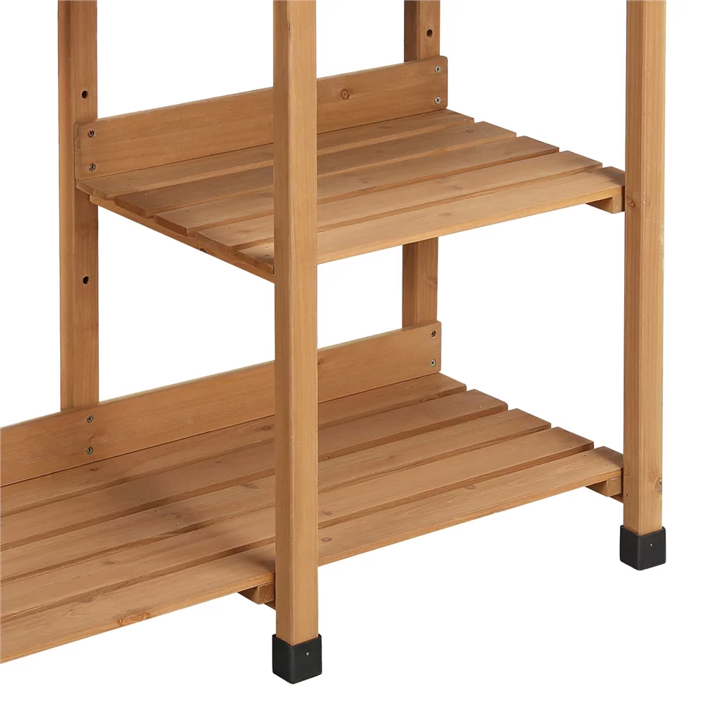 Yaheetech Wood Potting Bench with Removable Sink - Natural Finish