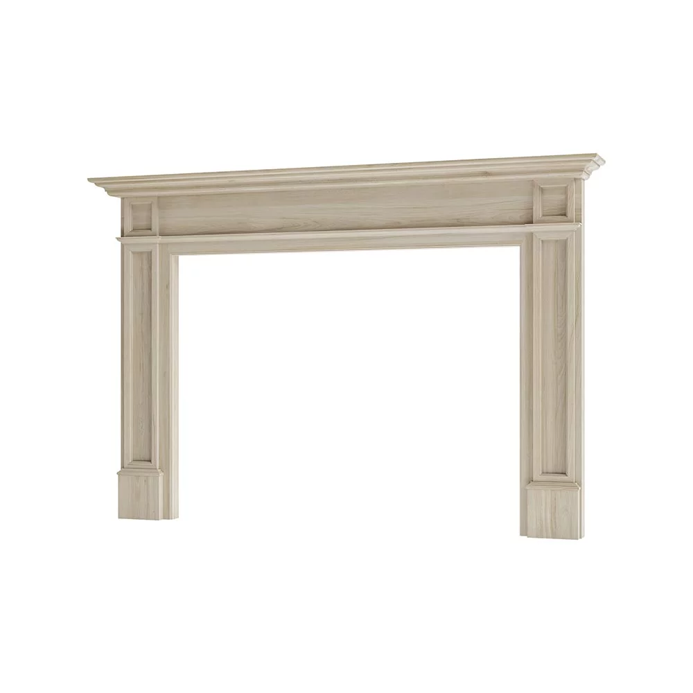 Modern Ember Lenwood 48 inch Wood Fireplace Mantel Surround Kit - Unfinished