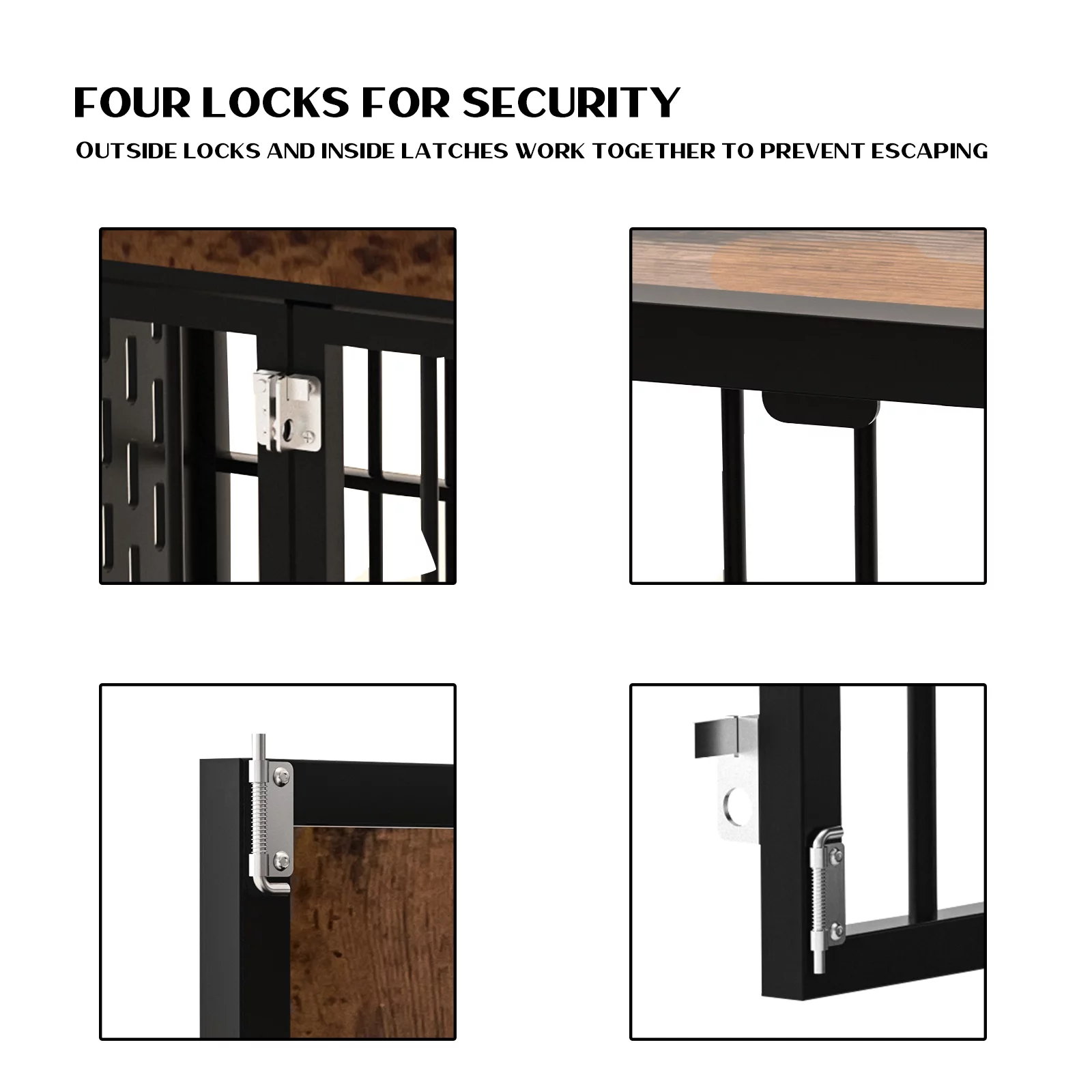 Heavy Duty Dog Crate Large Dog Cage with Wide Tabletop, 33