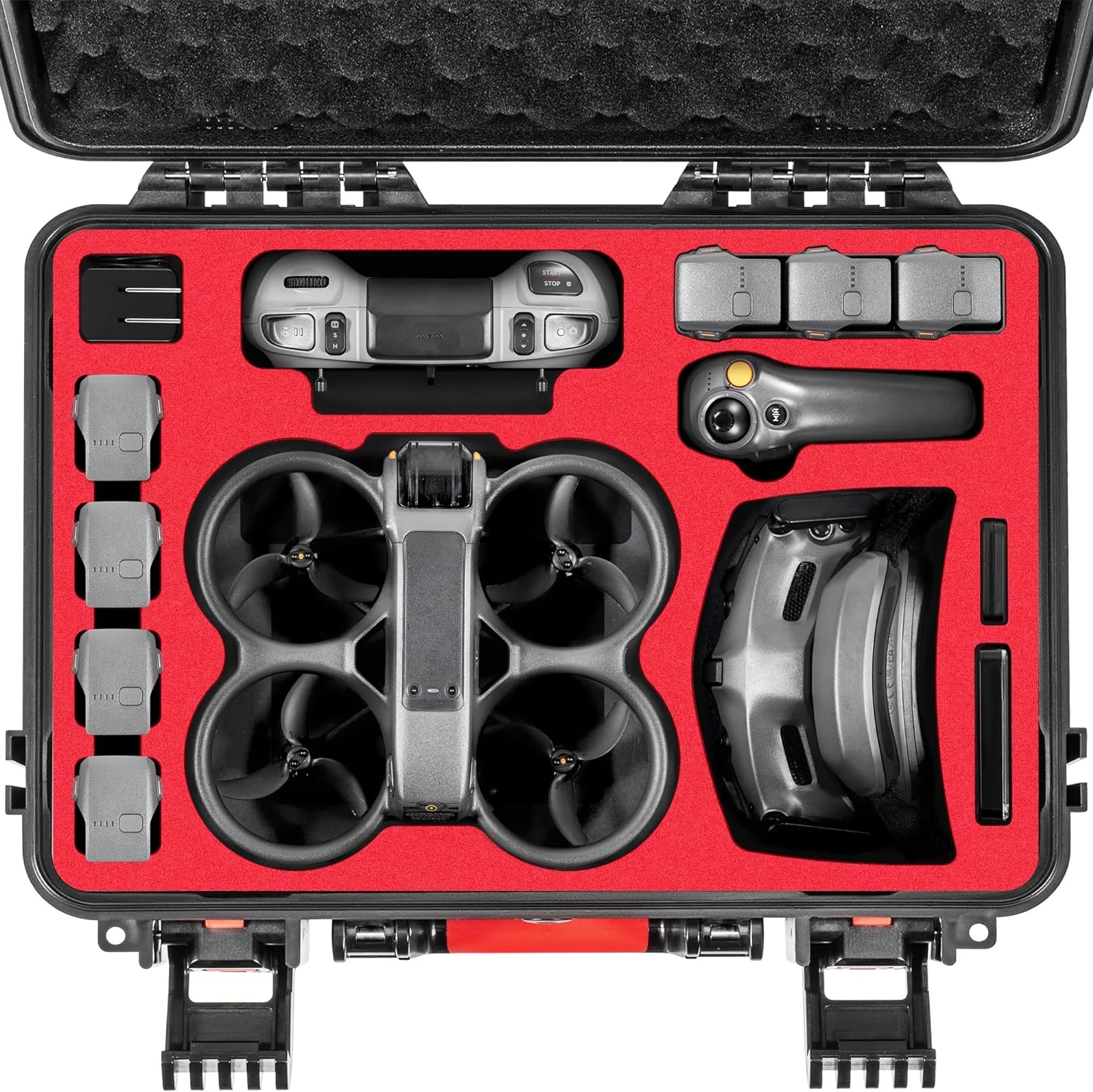 Gaekol Avata 2 Waterproof Case Hardshell Case Shockproof Case For DJI AVATA 2, Drone Accessories Box For DJI AVATA 2 Fly More Combo Goggles 3 Accessories