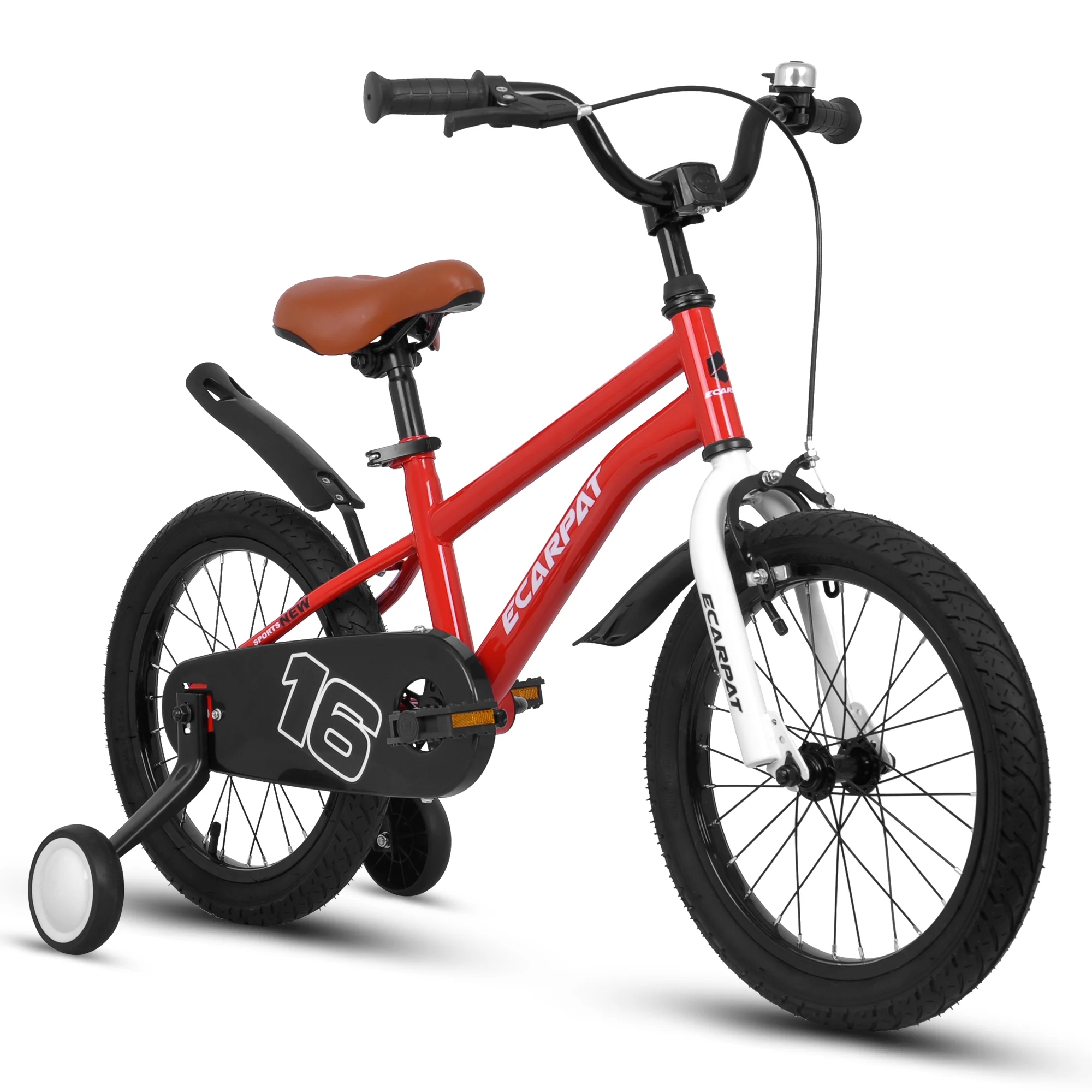 Kids Bike 16 inch for Boys & Girls with Training Wheels, Freestyle Kids' Bicycle with fender