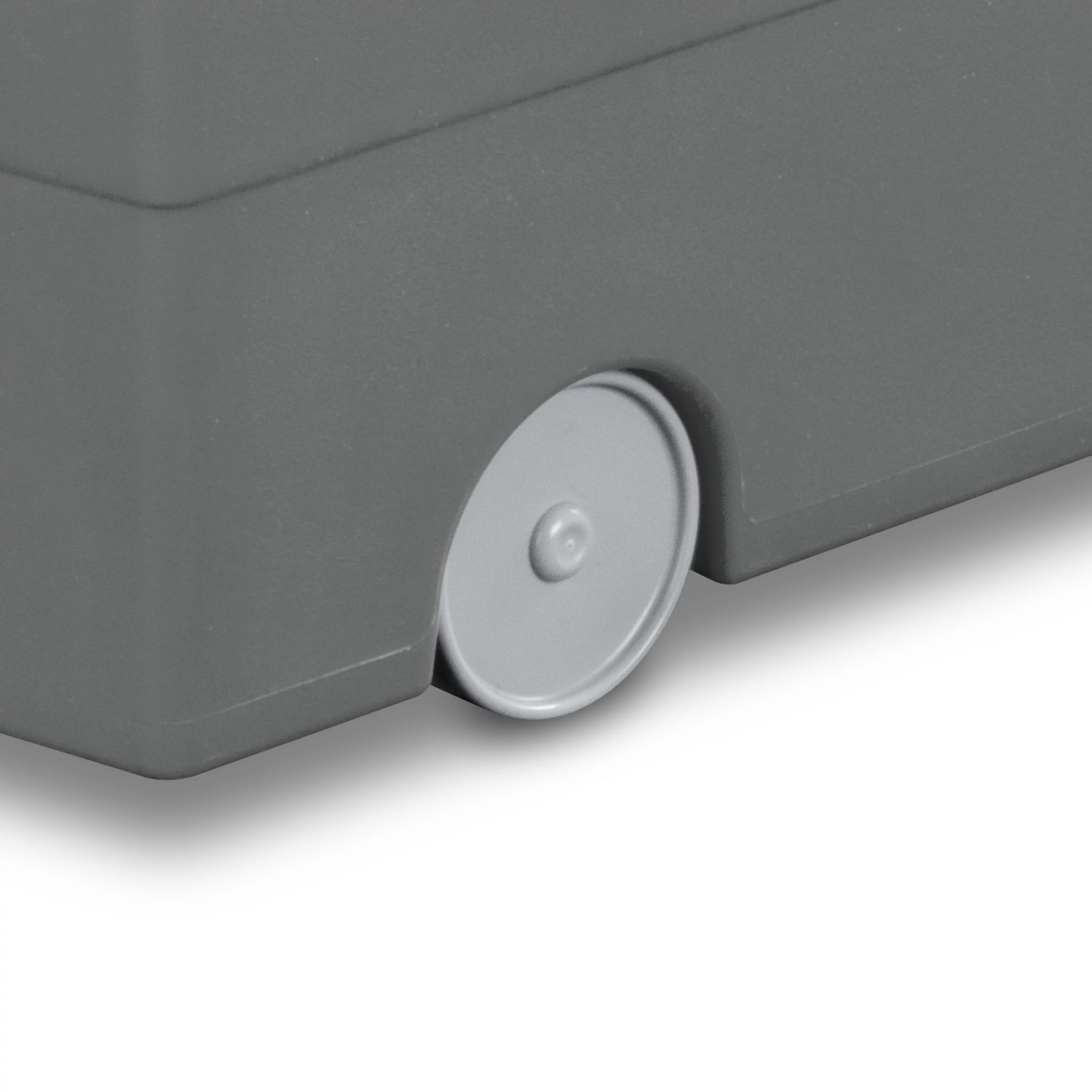 Your Zone Wheeled Stacking Bin Plastic, Gray Flannel, Set of 2