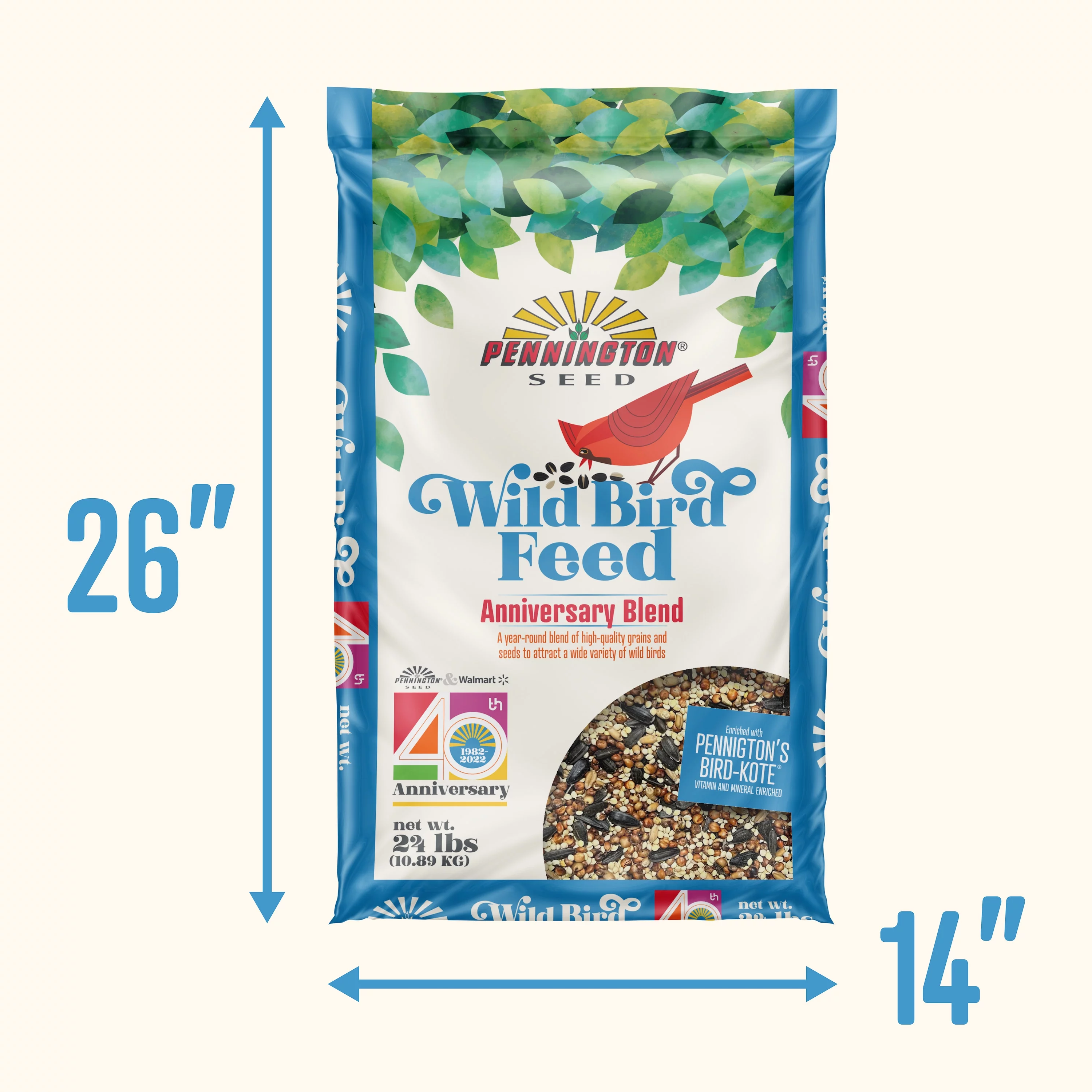 Pennington Classic Wild Bird Food, Anniversary Mix, 24 lb.. 1 Pack, Dry