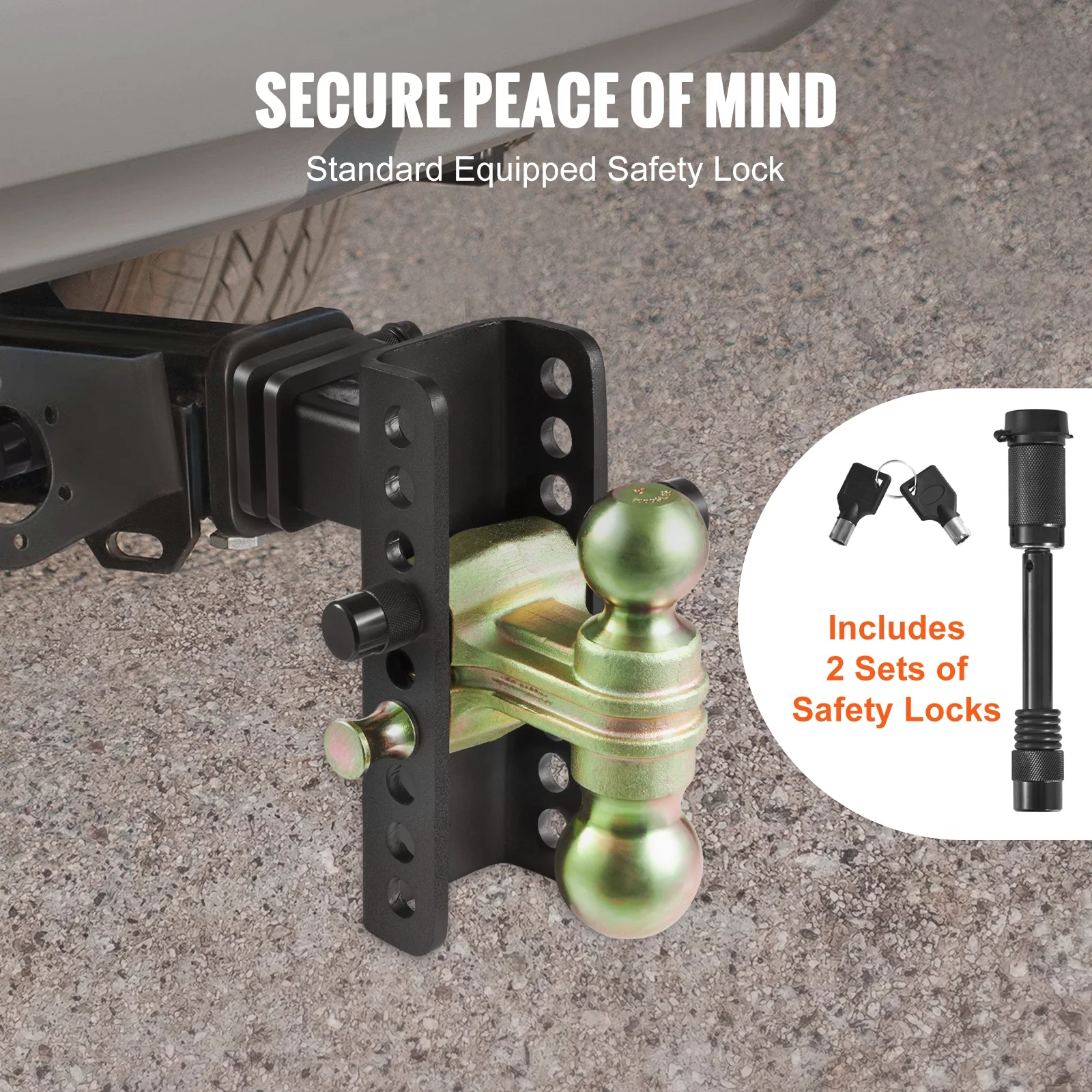 BENTISM Adjustable Trailer Hitch Tow Hitch Ball Mount 2