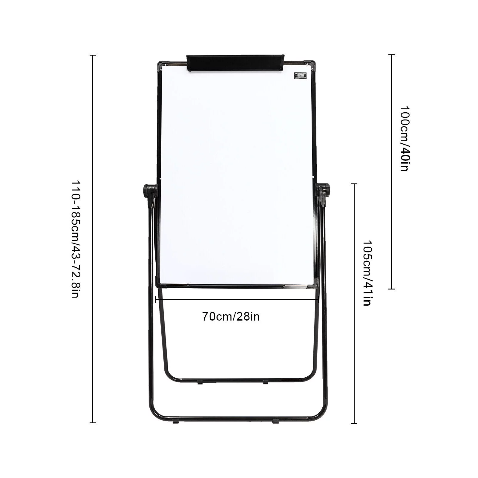 Dry Erase Whiteboard Height Adjustable, Magnetic Easel Board 28 x 40 inches Double Sided Flip Chart Easel Portable Stand White Board for Teaching Presentation Meeting