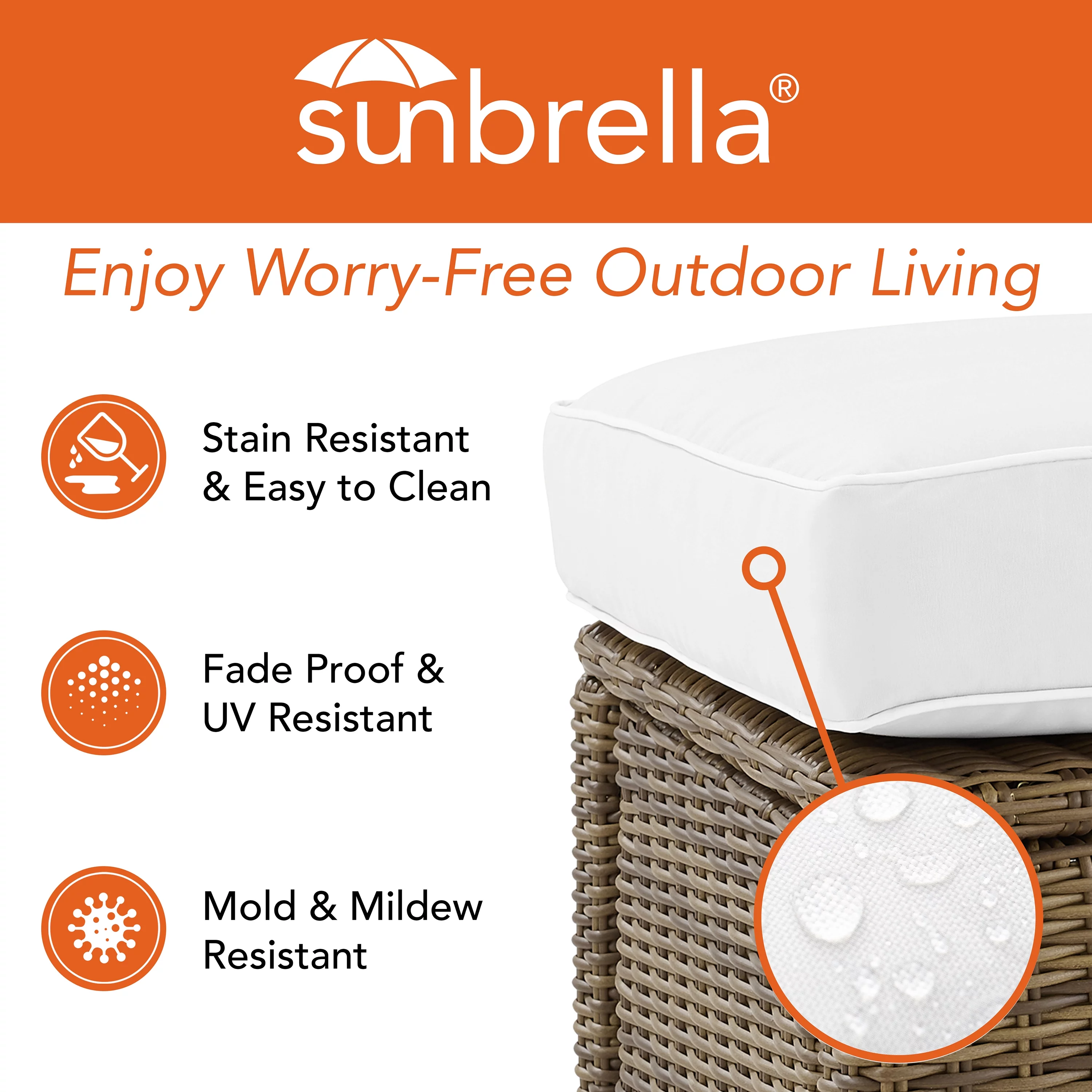 Crosley Furniture Bradenton Outdoor Wicker Chaise Lounge - Sunbrella