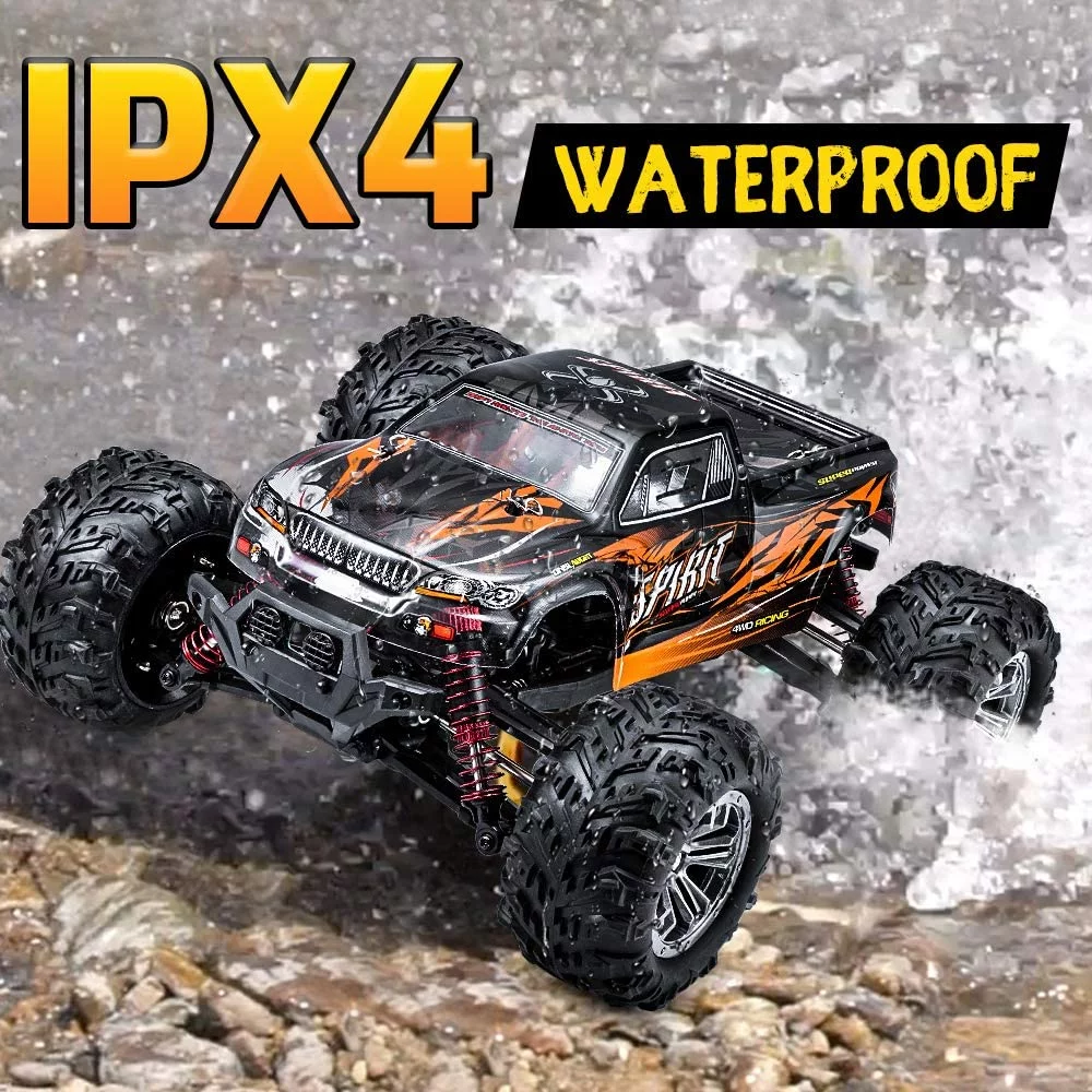 FMT Brushless 52km/h High Speed RC Cars 1:16 Remote Control Monster Truck 4WD All Terrain Off-Road 2.4Ghz Shockproof Waterproof RTR Hobby Cars (Blue)