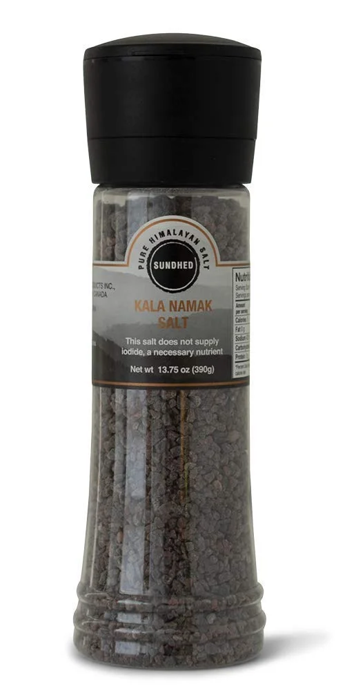 Himalayan Salt Indian Black/Kala Namak in Grinder- 13.7 Oz