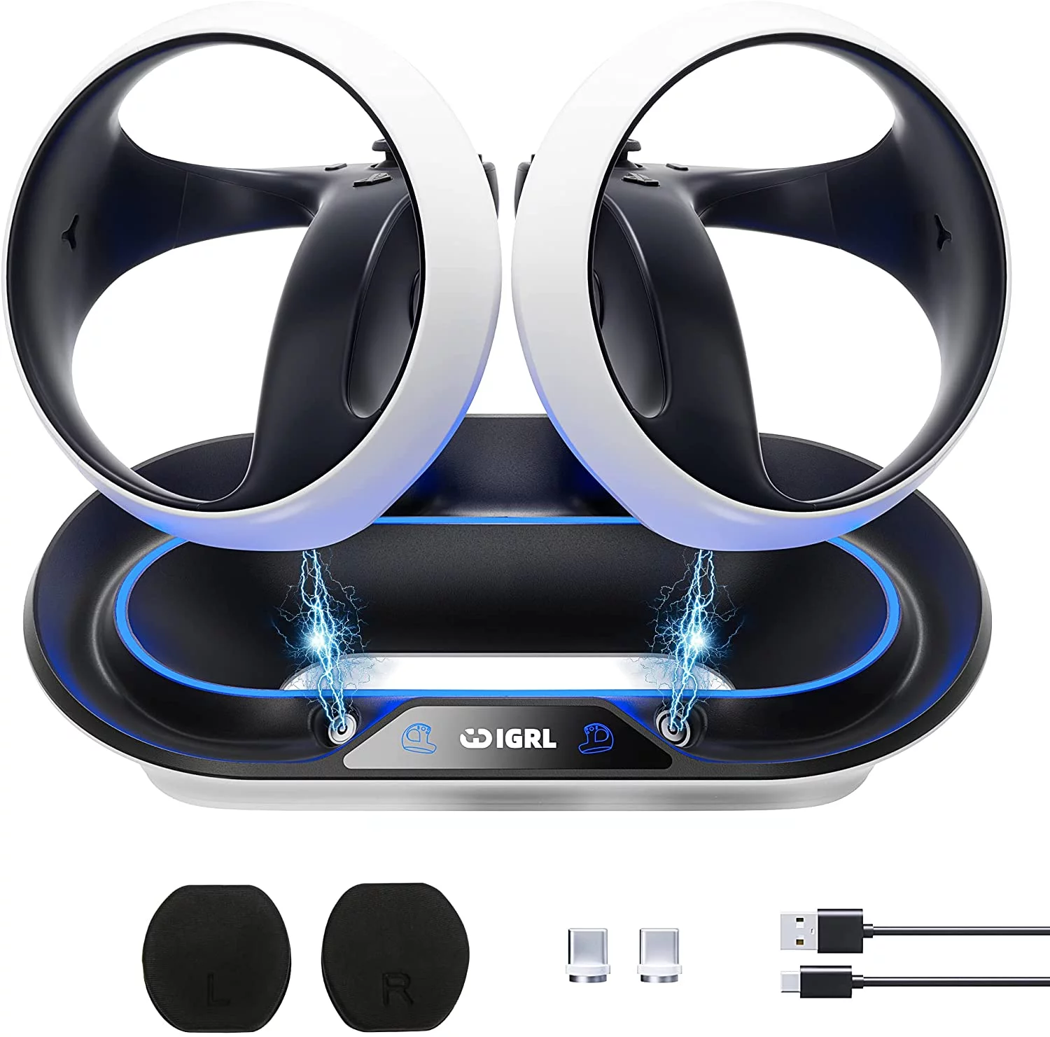 PlayStation 5 & PSVR2 Deluxe Combo, VR2 Headset, Sense Controllers, PS5 Disc Console, DualSense, 4K HDR Advanced Graphical Rendering, Eye Tracking, Adjustable Lens, IGRL Charging Dock- PS5 VR2 Bundle