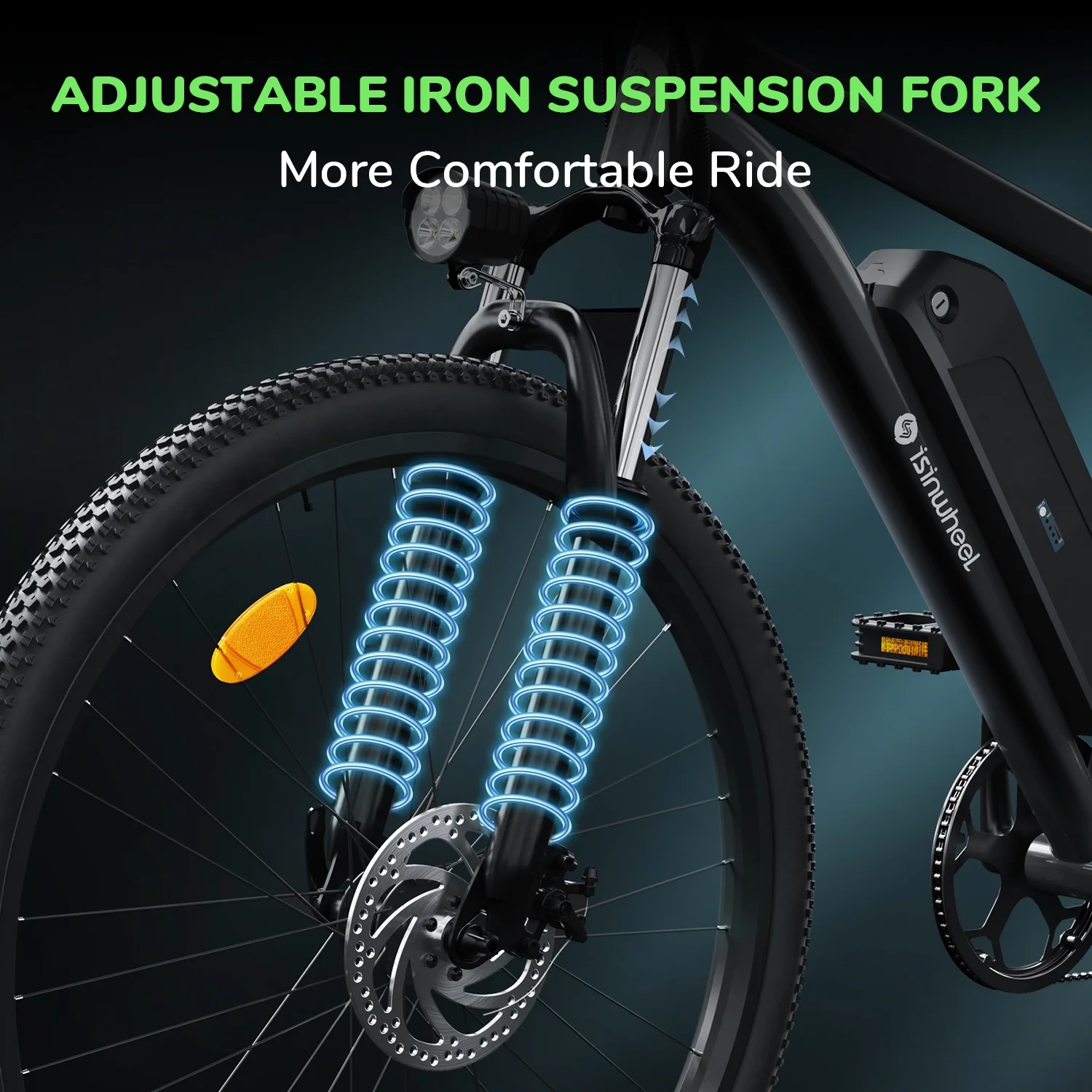 iSinwheel M10-W Electric Bike Adult 500W, 26