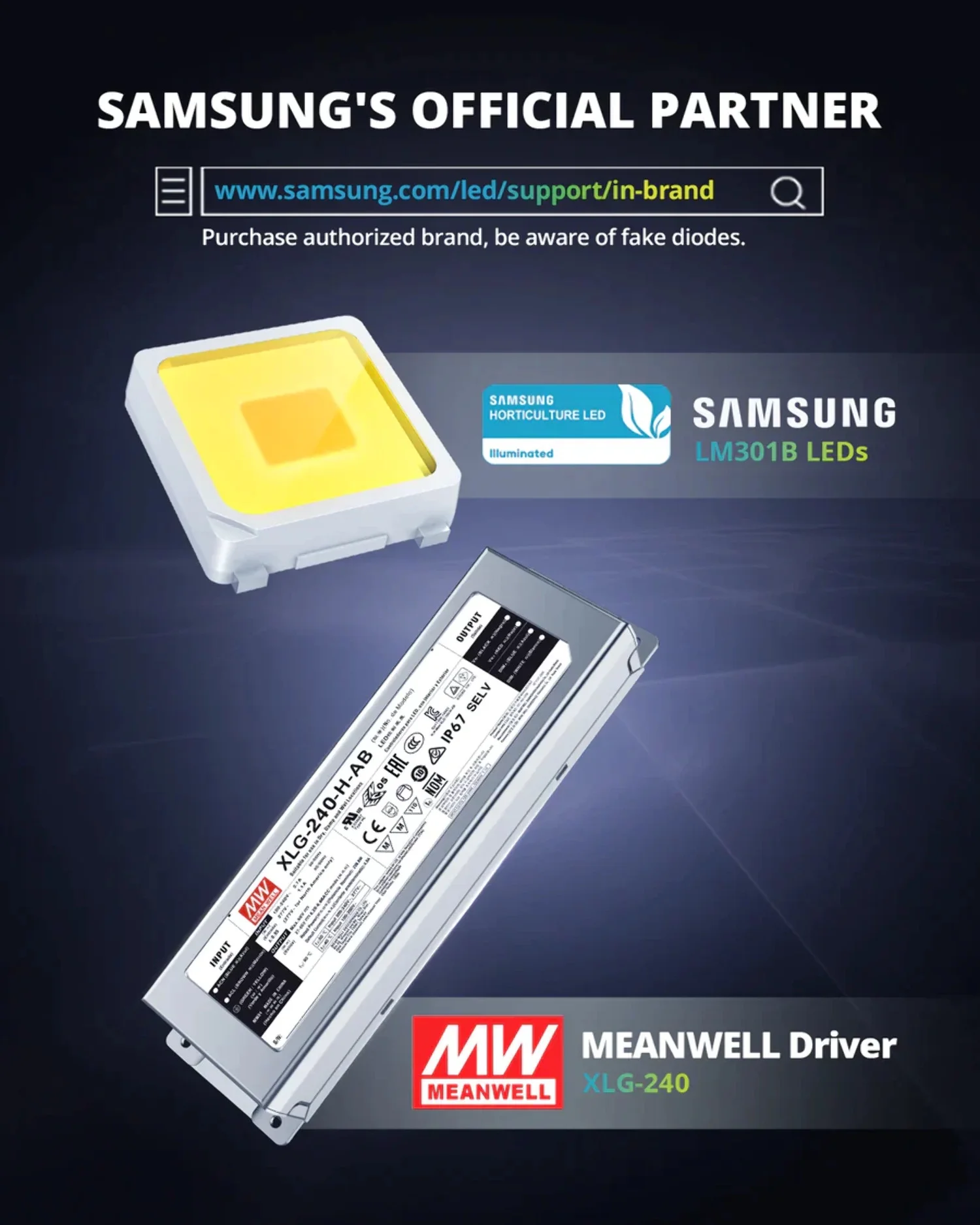 ViparSpectra XS2000 240W Infrared Full Spectrum LED Grow Light with Samsung LM301B Diodes