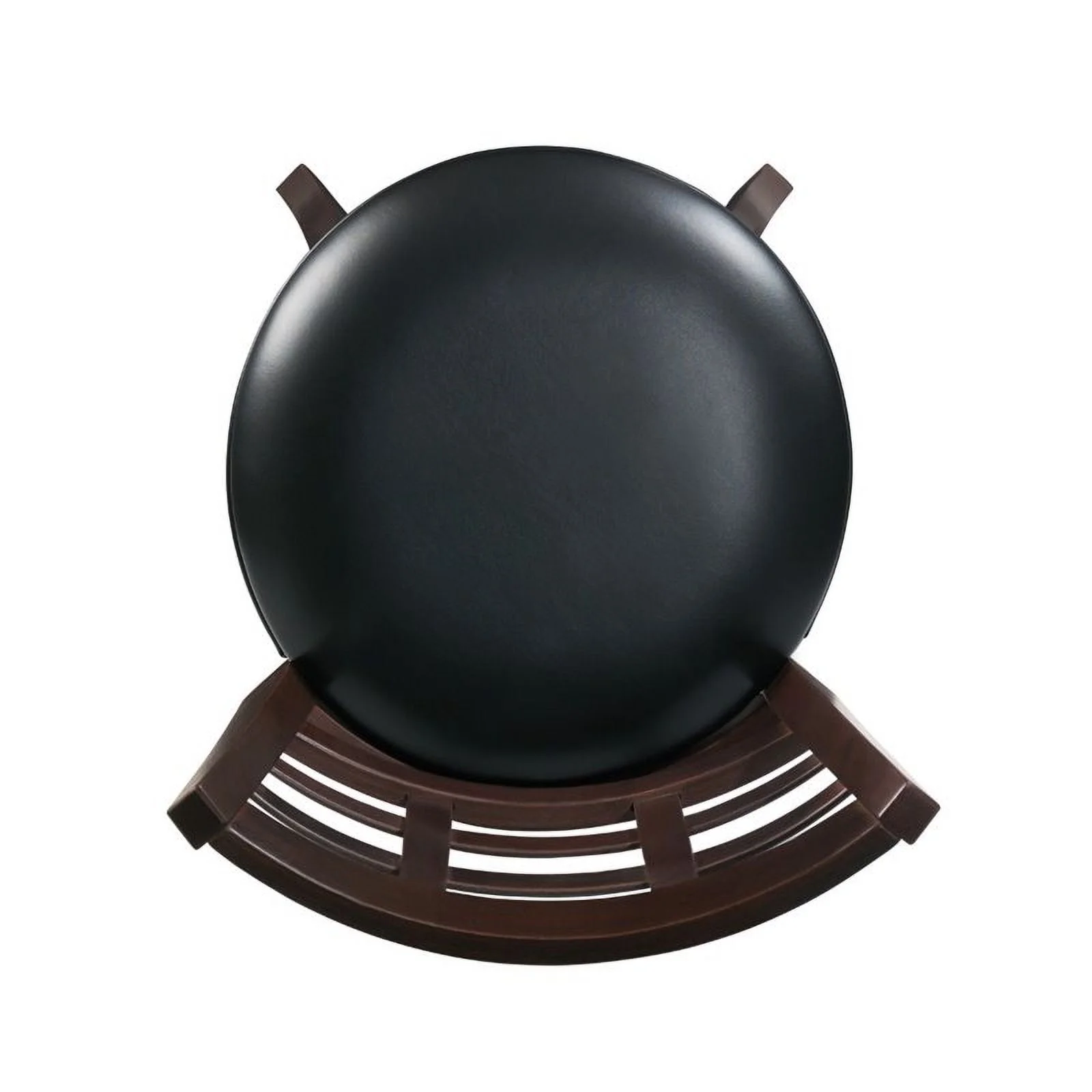 Home Square 3 Piece Ladderback Faux Leather Counter Stool Set in Dark Cherry