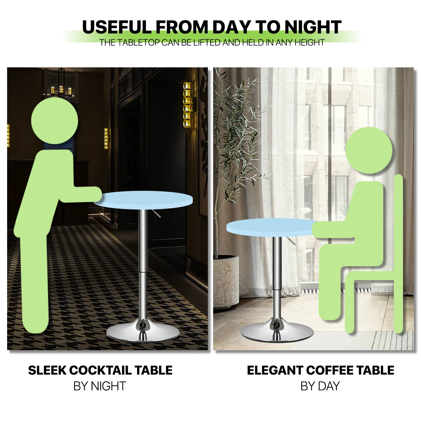 Magshion Round Bistro Pub Table, 23.6