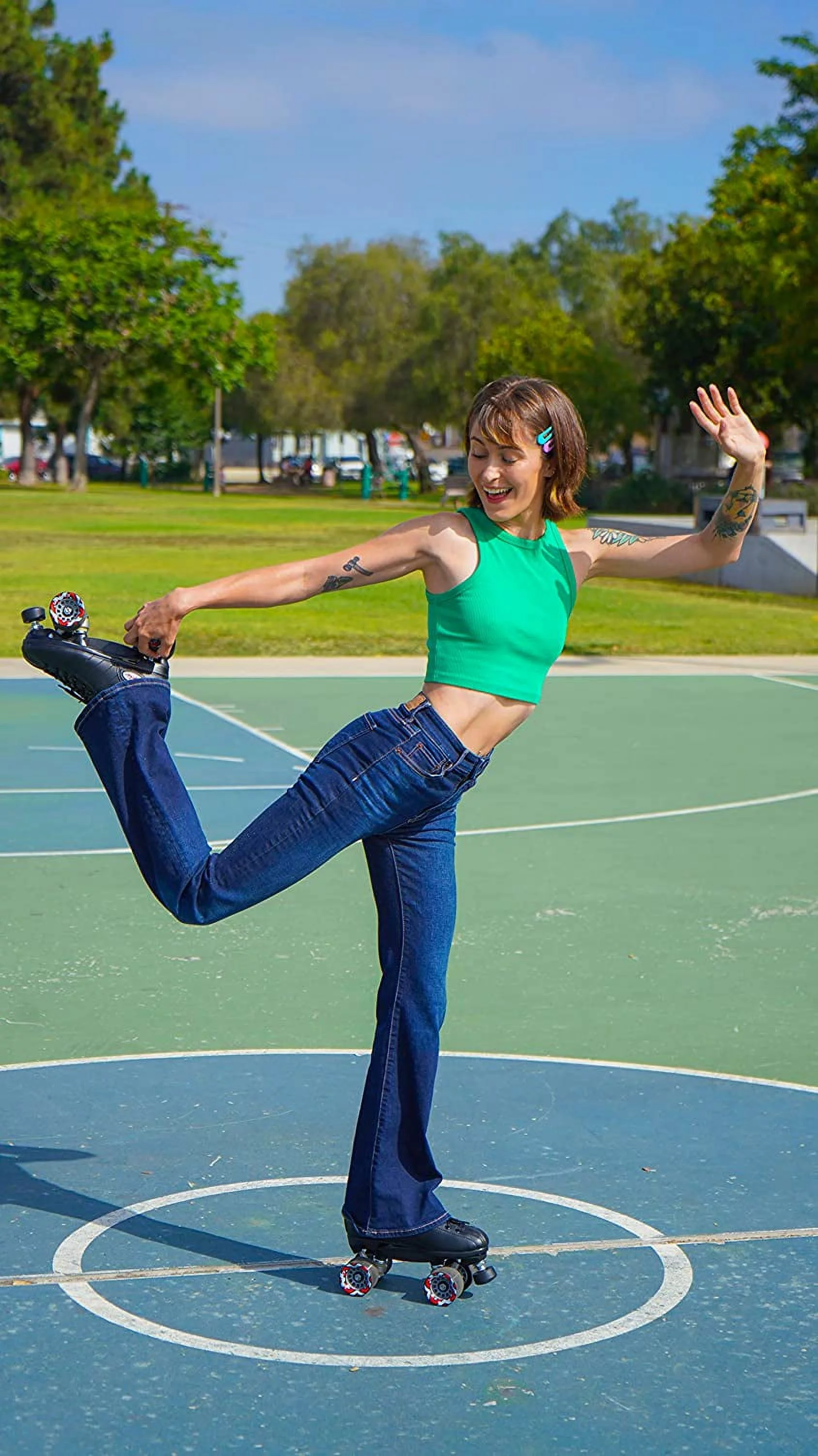 Riedell R3 Black Quad Speed Skates