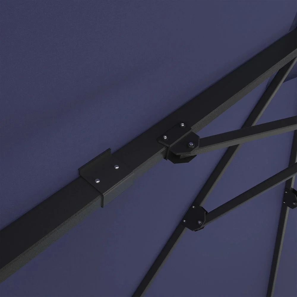 PURPLE LEAF 10 ft Square Patio Umbrella Offset Hanging Umbrella Cantilever Sunny Umbrella with 360° rotating handle,Navy Blue