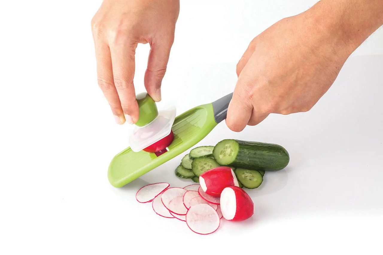 Joie Mini Mandoline, Handheld Slicer for Vegetables with Protective Guard
