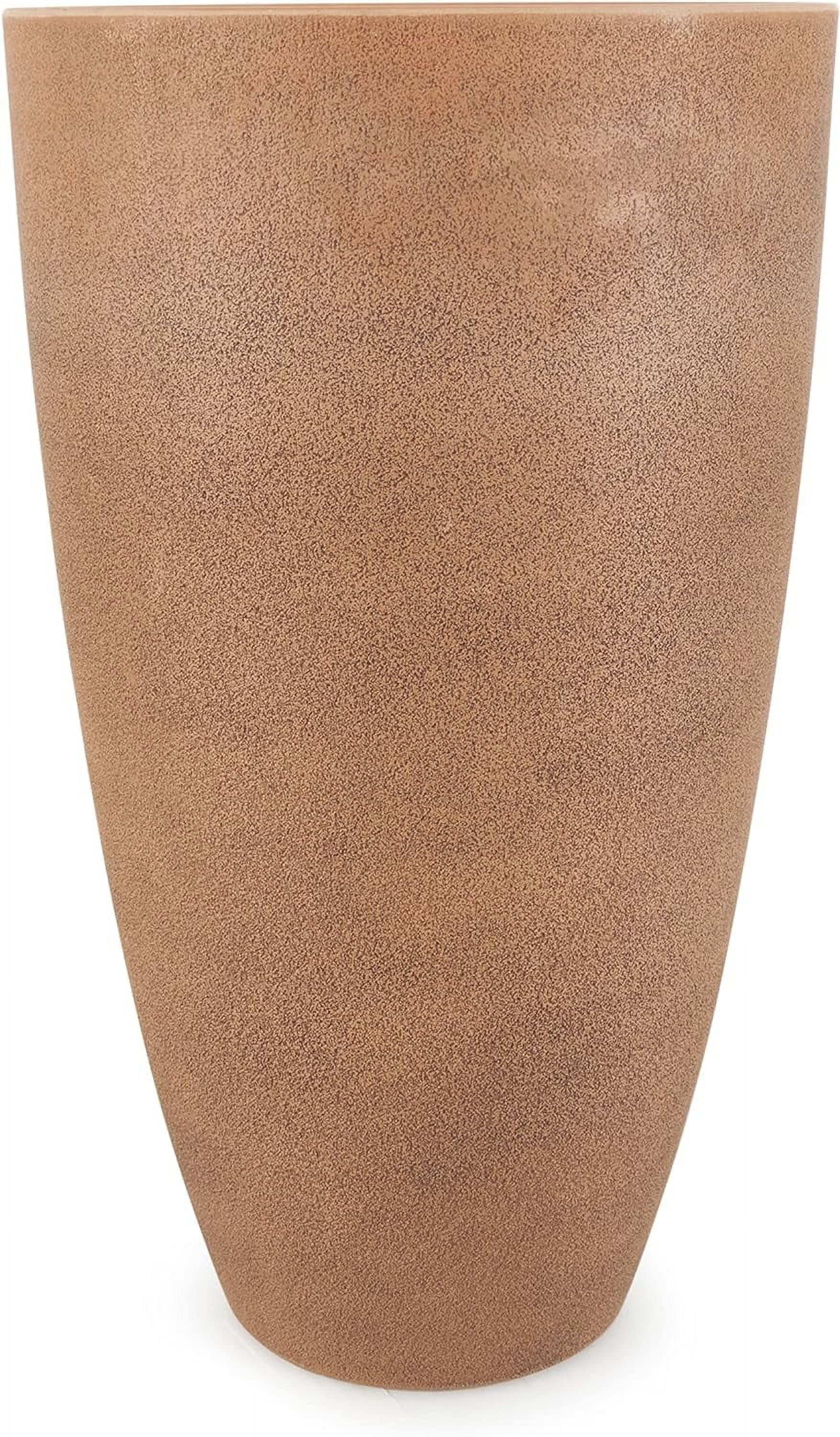 Algreen 43729 Acerra Weatherproof Recycled Composite Vase Planter 12 X 12 X 20 Inches (2 Pack)