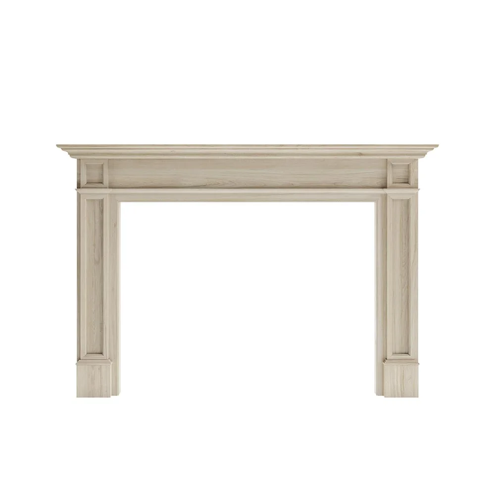 Modern Ember Lenwood 48 inch Wood Fireplace Mantel Surround Kit - Unfinished